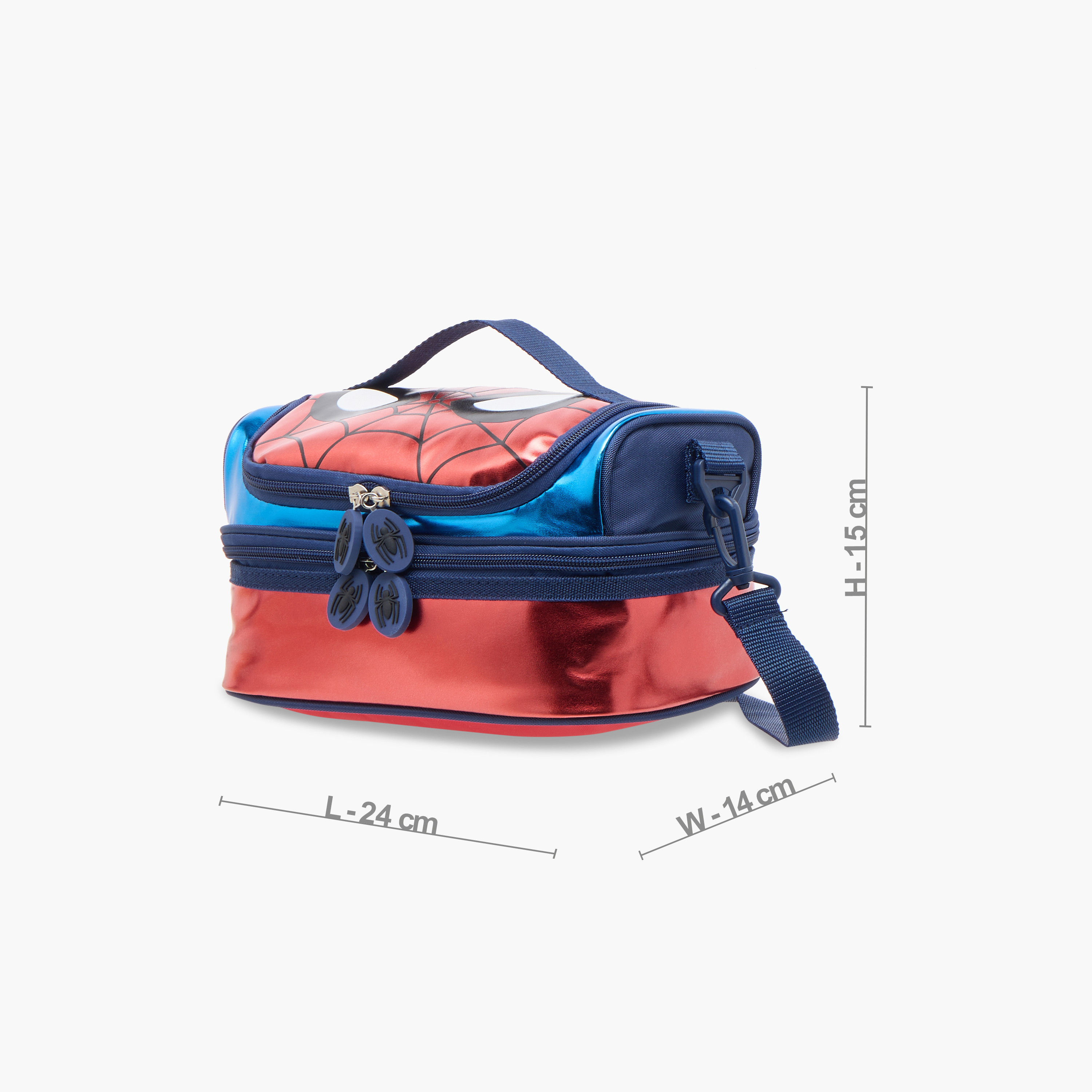Spider-Man Print Double Layer Lunch Bag with Zip Closure-school-lunchessentials-lunchbags-image-2