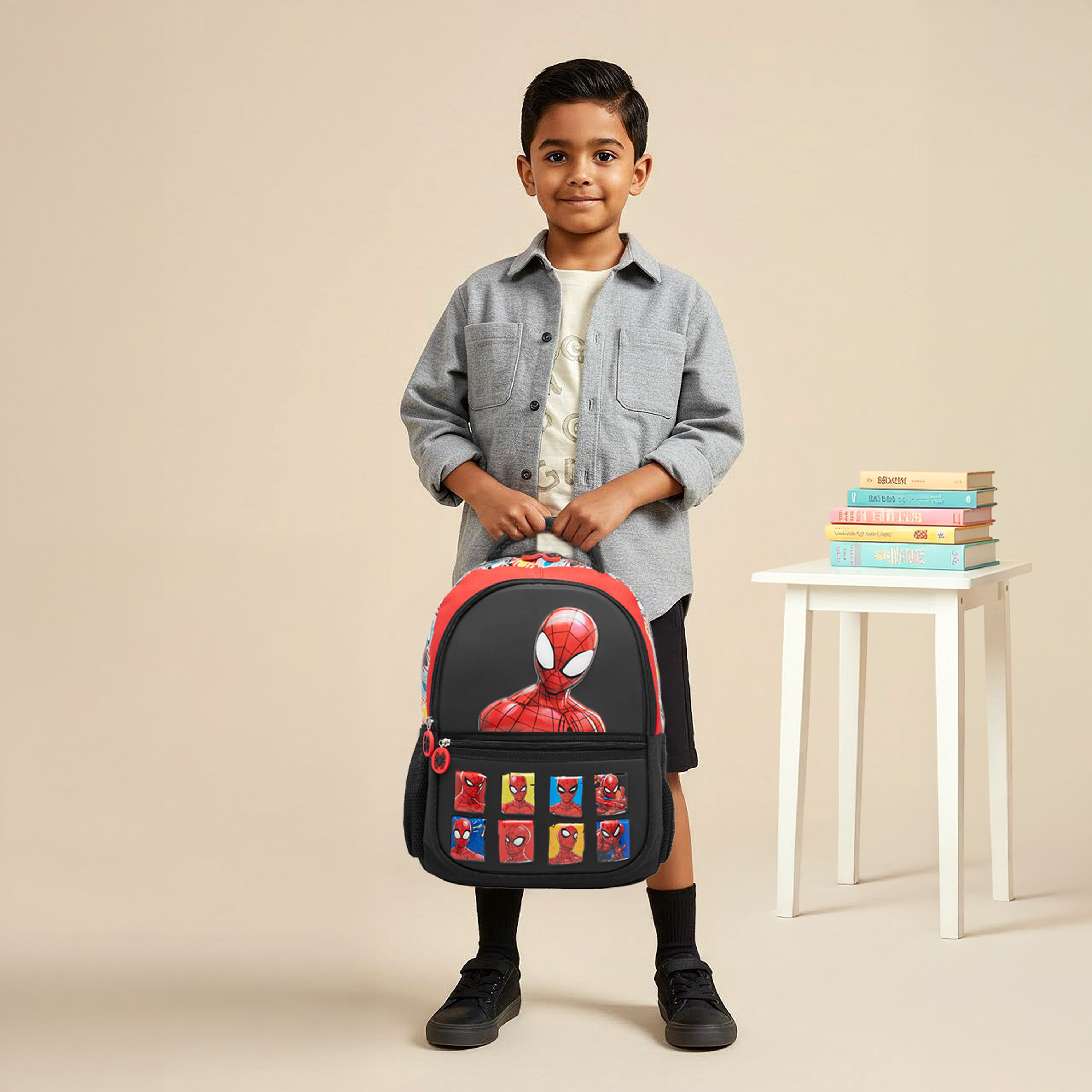 Spider-Man Print Backpack with Adjustable Straps and Zip Closure - 16 inches-school-bagsandbackpacks-backpacks-image-2