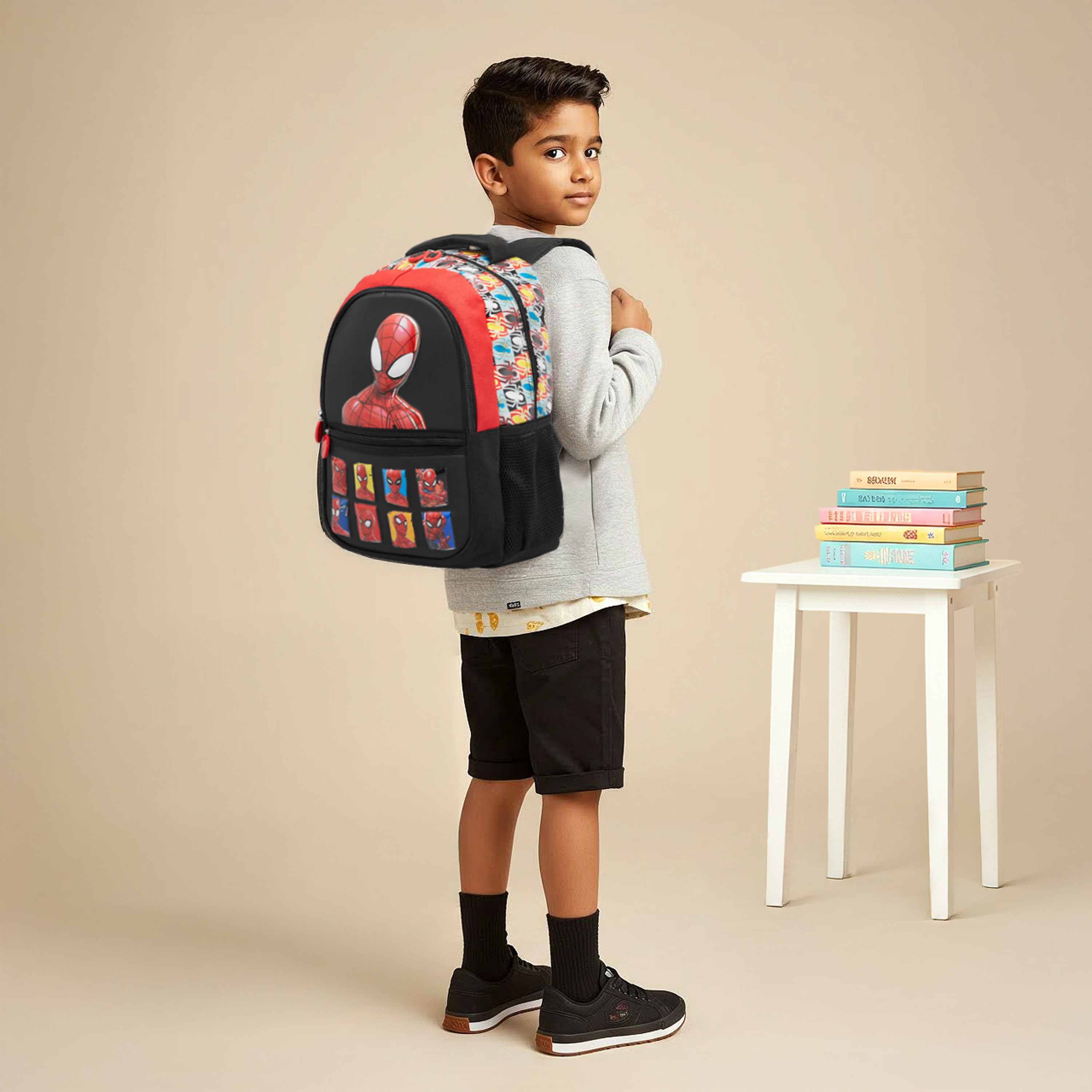 Spider-Man Print Backpack with Adjustable Straps and Zip Closure - 16 inches-school-bagsandbackpacks-backpacks-image-3