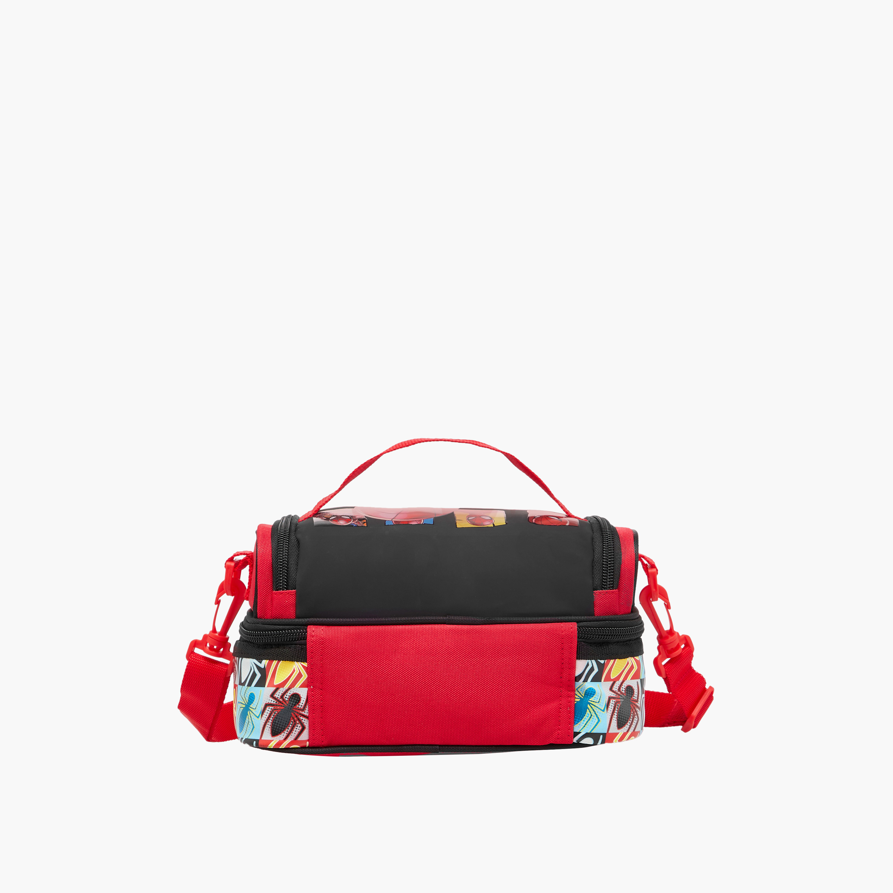 Spider-Man Print Double Layer Lunch Bag with Zip Closure-school-lunchessentials-lunchbags-image-3