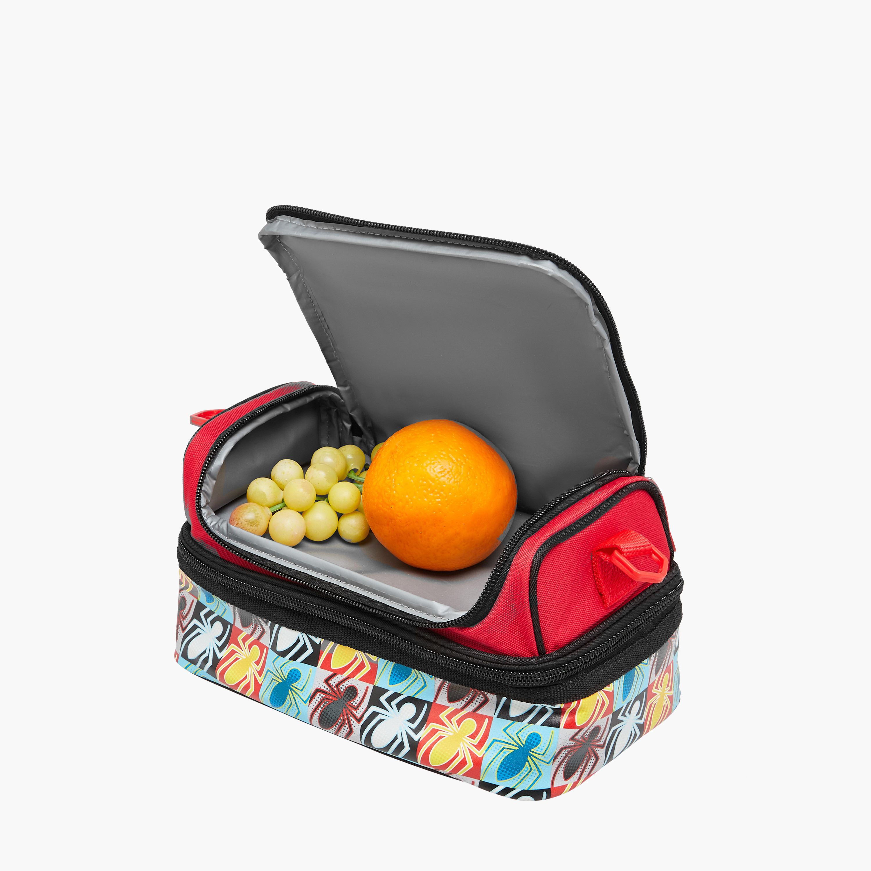 Spider-Man Print Double Layer Lunch Bag with Zip Closure-school-lunchessentials-lunchbags-image-7
