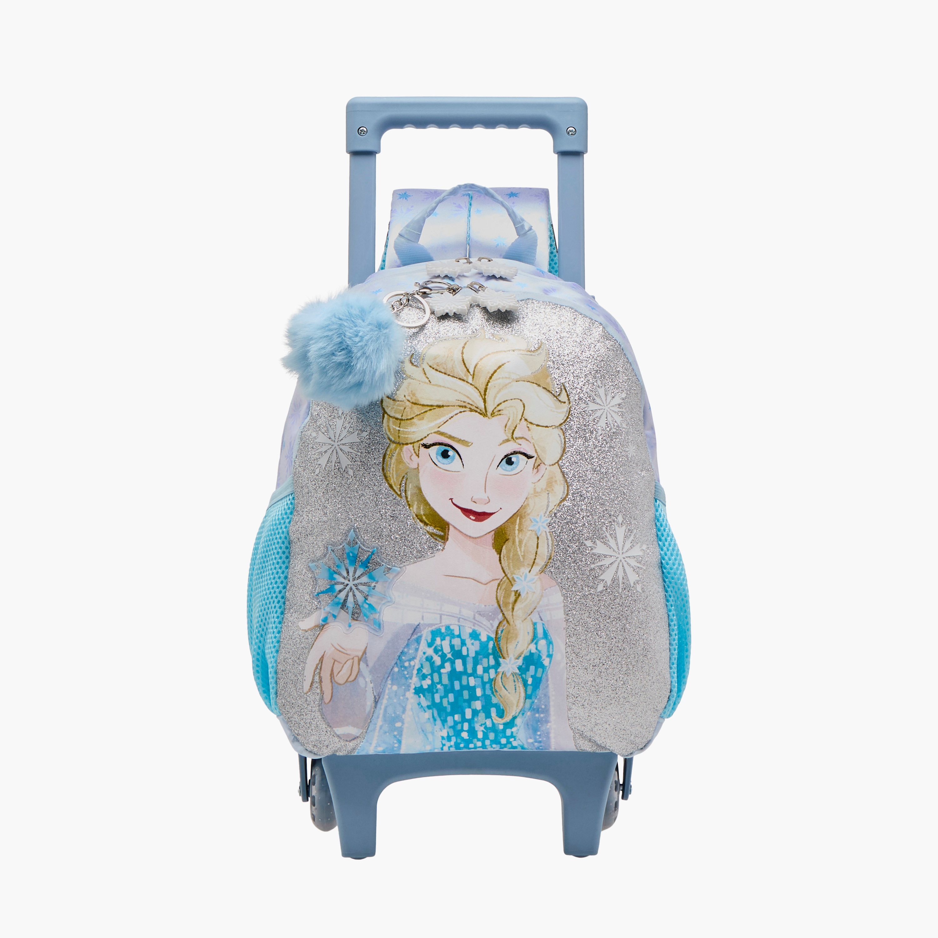 شنطة ترولي للبنات 2-5 سنوات بحزام قابل للتعديل وتصميم فروزن من ديزني-school-bagsandbackpacks-trolleybags-image-1