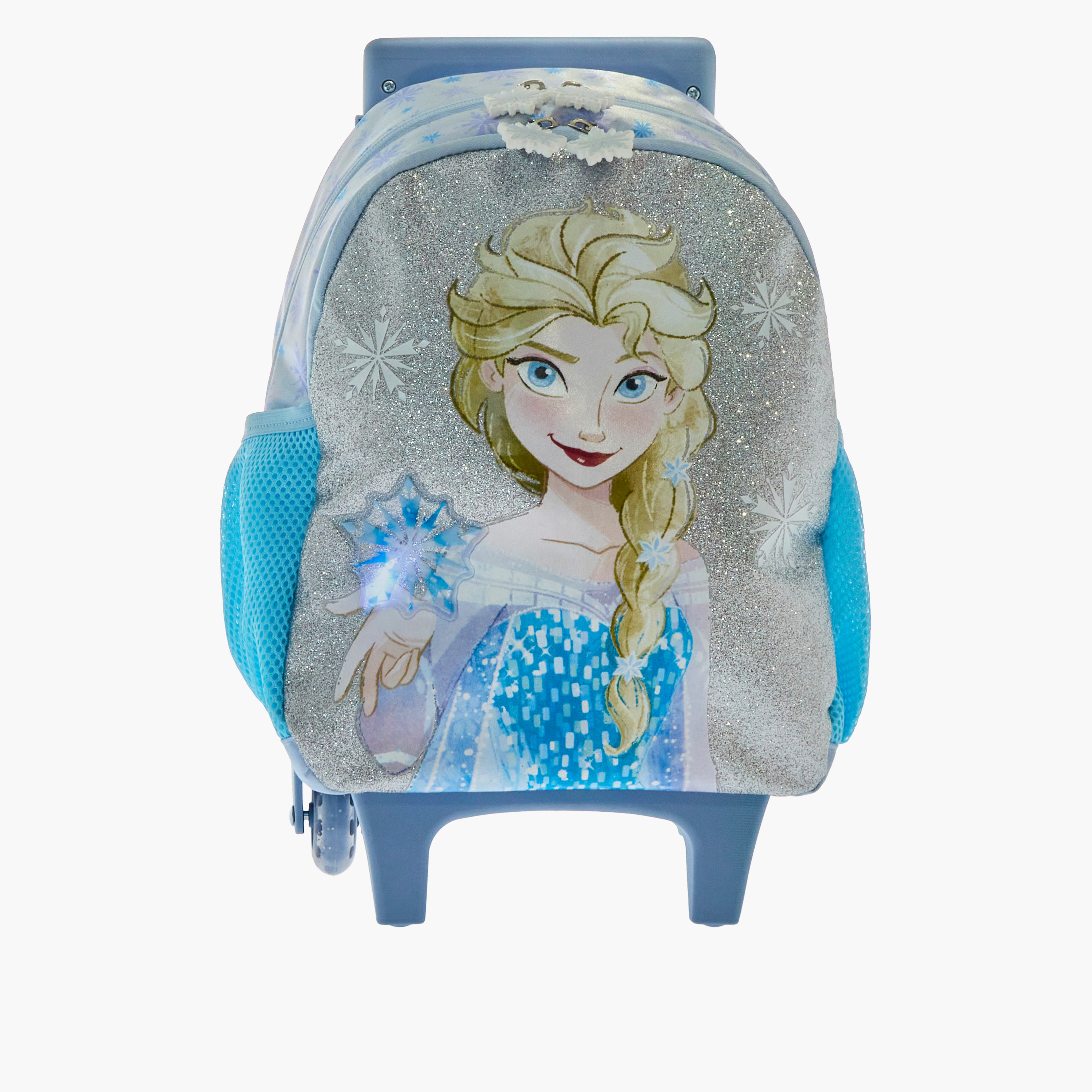 شنطة ترولي للبنات 2-5 سنوات بحزام قابل للتعديل وتصميم فروزن من ديزني-school-bagsandbackpacks-trolleybags-image-15