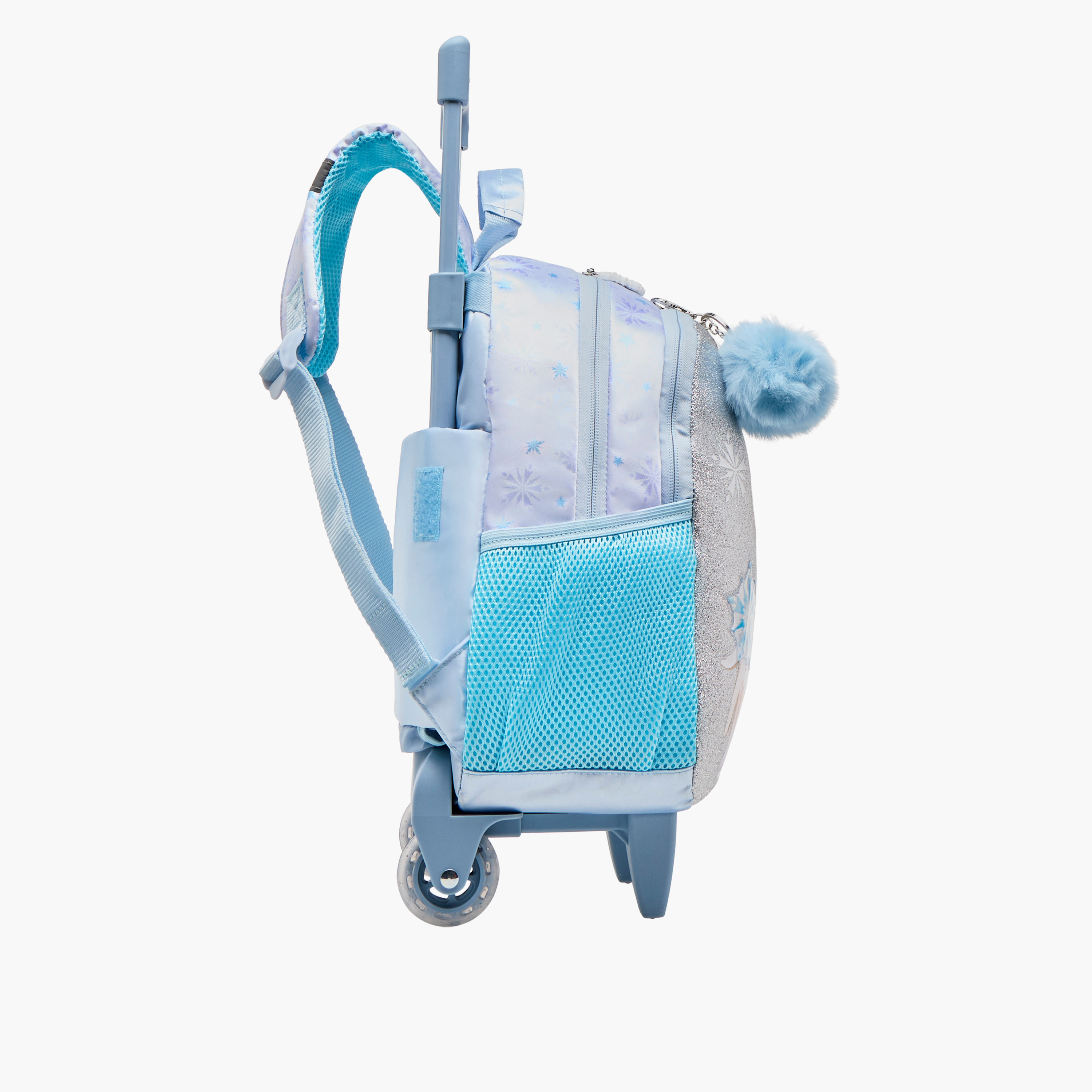 شنطة ترولي للبنات 2-5 سنوات بحزام قابل للتعديل وتصميم فروزن من ديزني-school-bagsandbackpacks-trolleybags-image-3