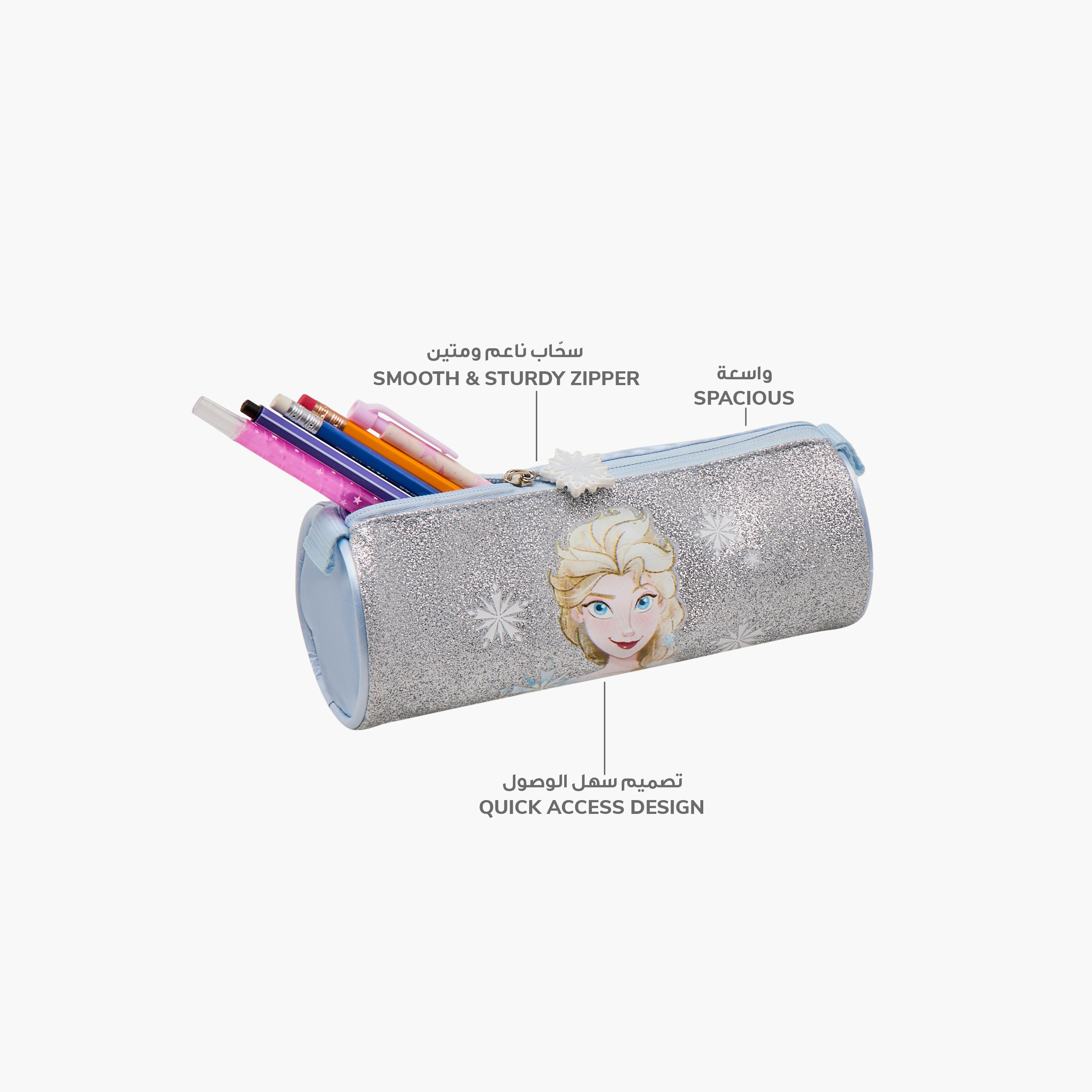 مقلمة بسحاب إغلاق وطبعات فروزن من ديزني-school-stationery-pencilcases-image-7