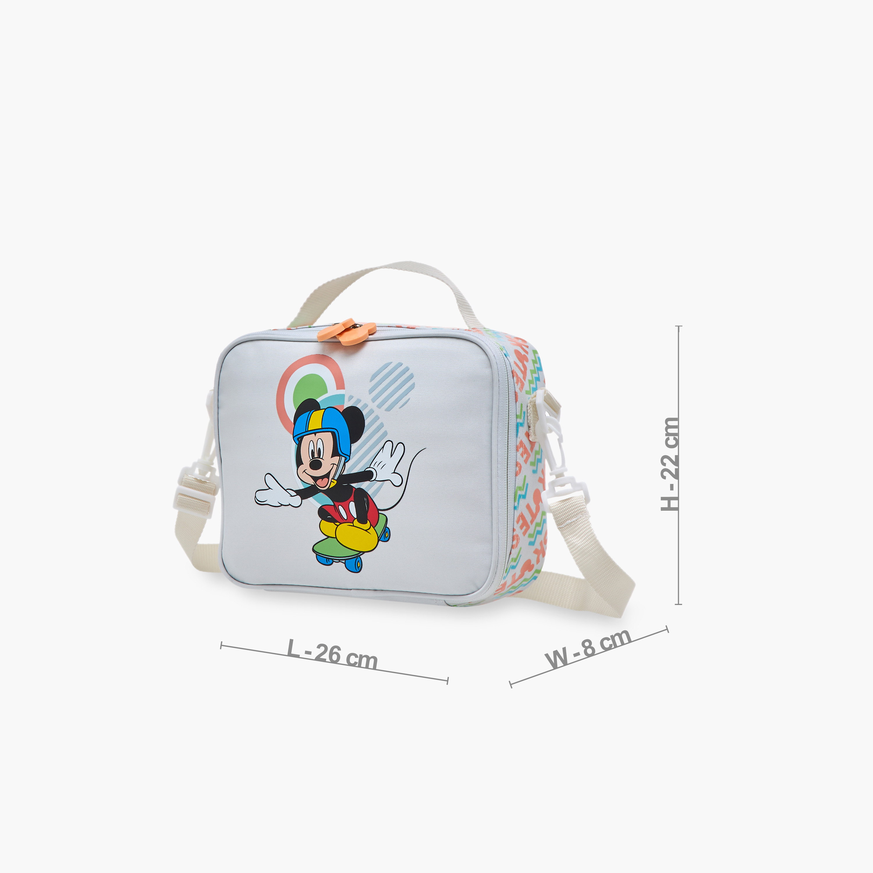 Disney Mickey Mouse Print Lunch Bag with Zip Closure-school-lunchessentials-lunchbags-image-2