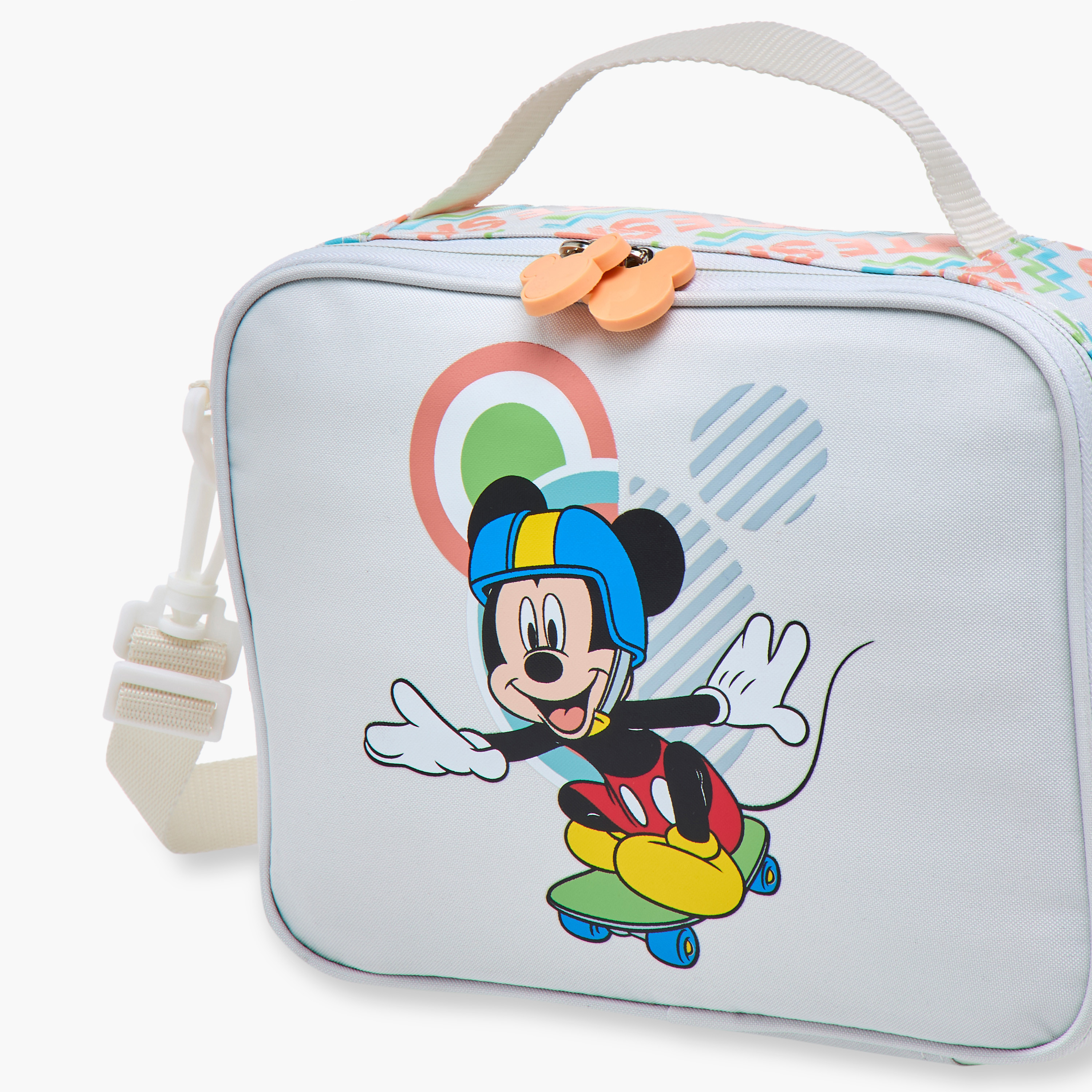 Disney Mickey Mouse Print Lunch Bag with Zip Closure-school-lunchessentials-lunchbags-image-5
