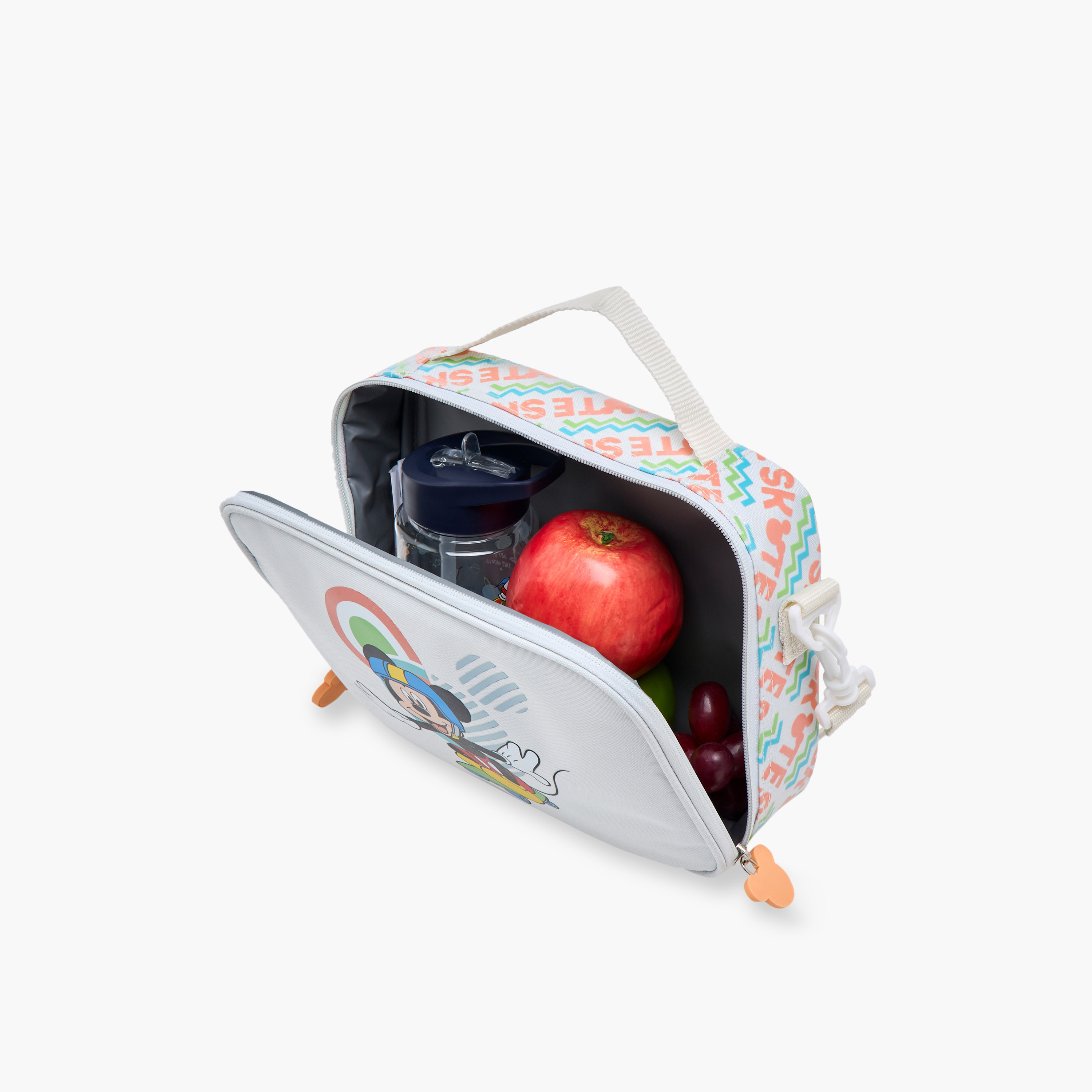 Disney Mickey Mouse Print Lunch Bag with Zip Closure-school-lunchessentials-lunchbags-image-7