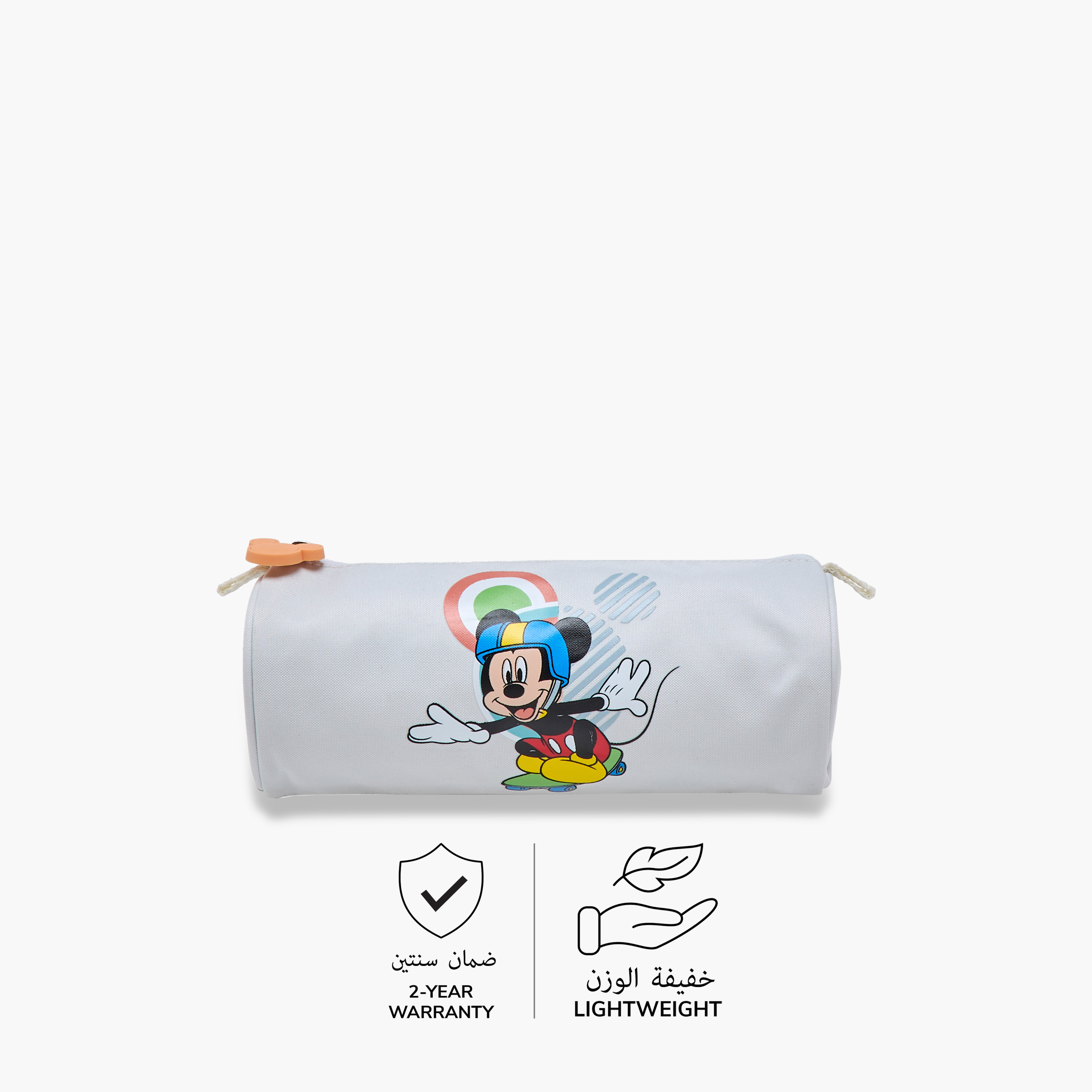 Disney Mickey Mouse Print Pencil Case with Zip Closure-school-stationery-pencilcases-image-4