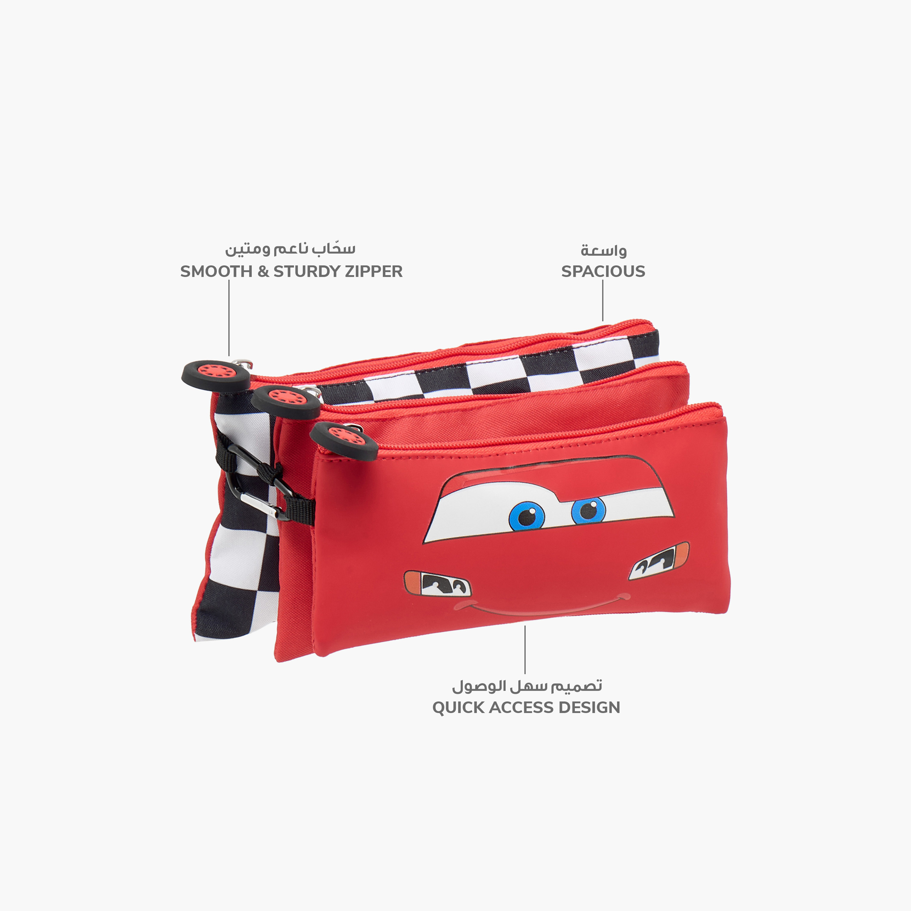Disney Cars Print Pencil Pouch with Zip Closure-school-stationery-pencilcases-image-6