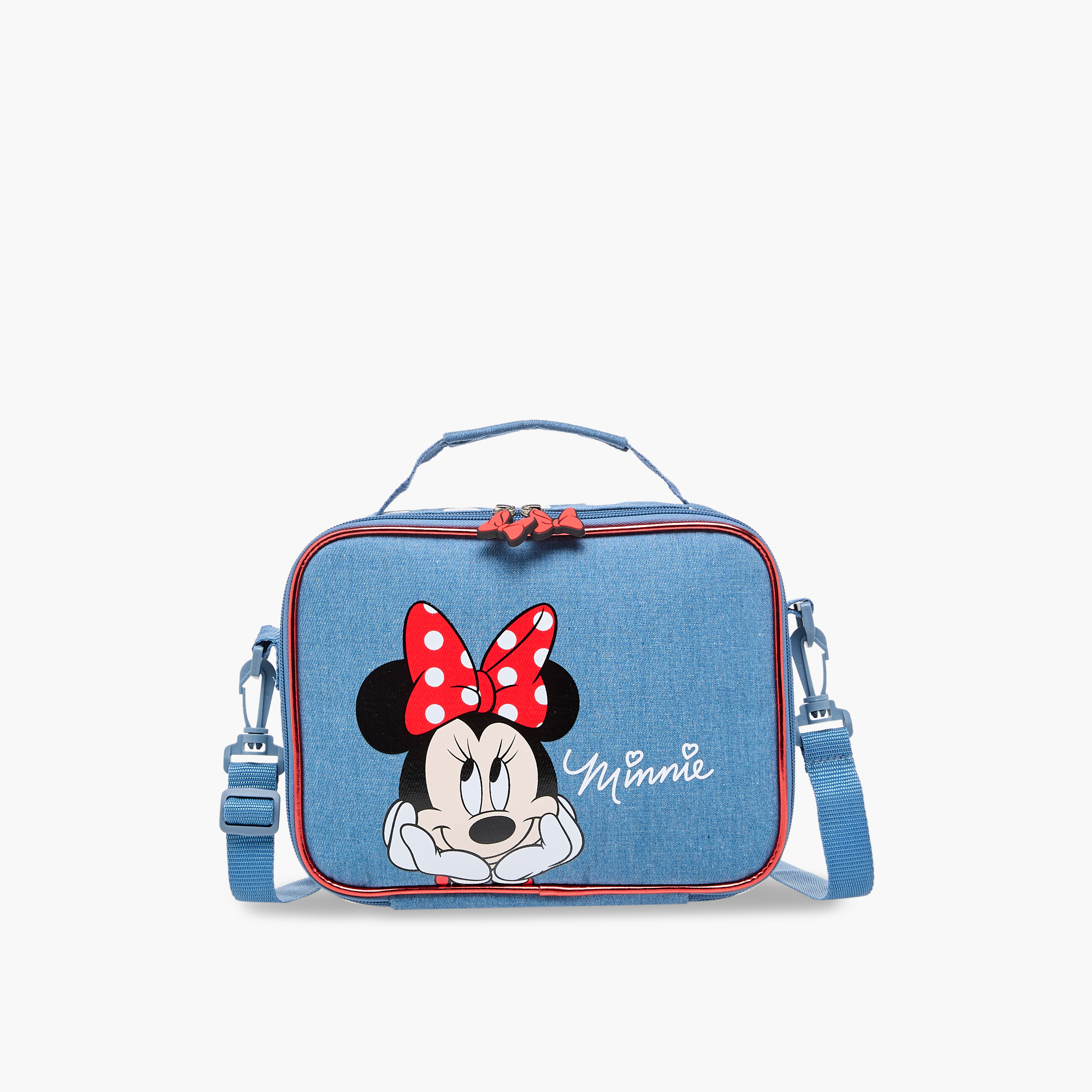 Disney Minnie Mouse Print Lunch Bag with Zip Closure-school-lunchessentials-lunchbags-image-1