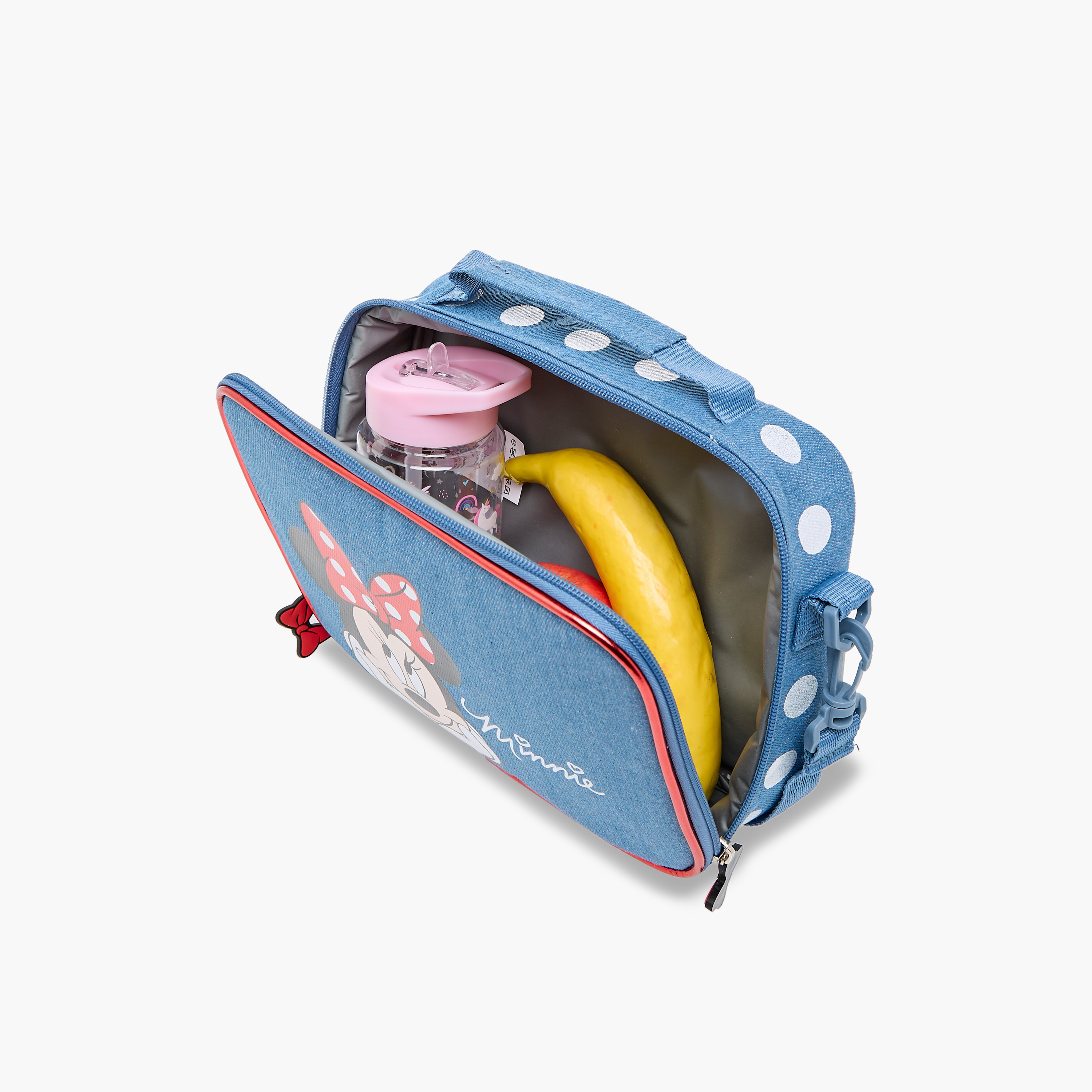 Disney Minnie Mouse Print Lunch Bag with Zip Closure-school-lunchessentials-lunchbags-image-5