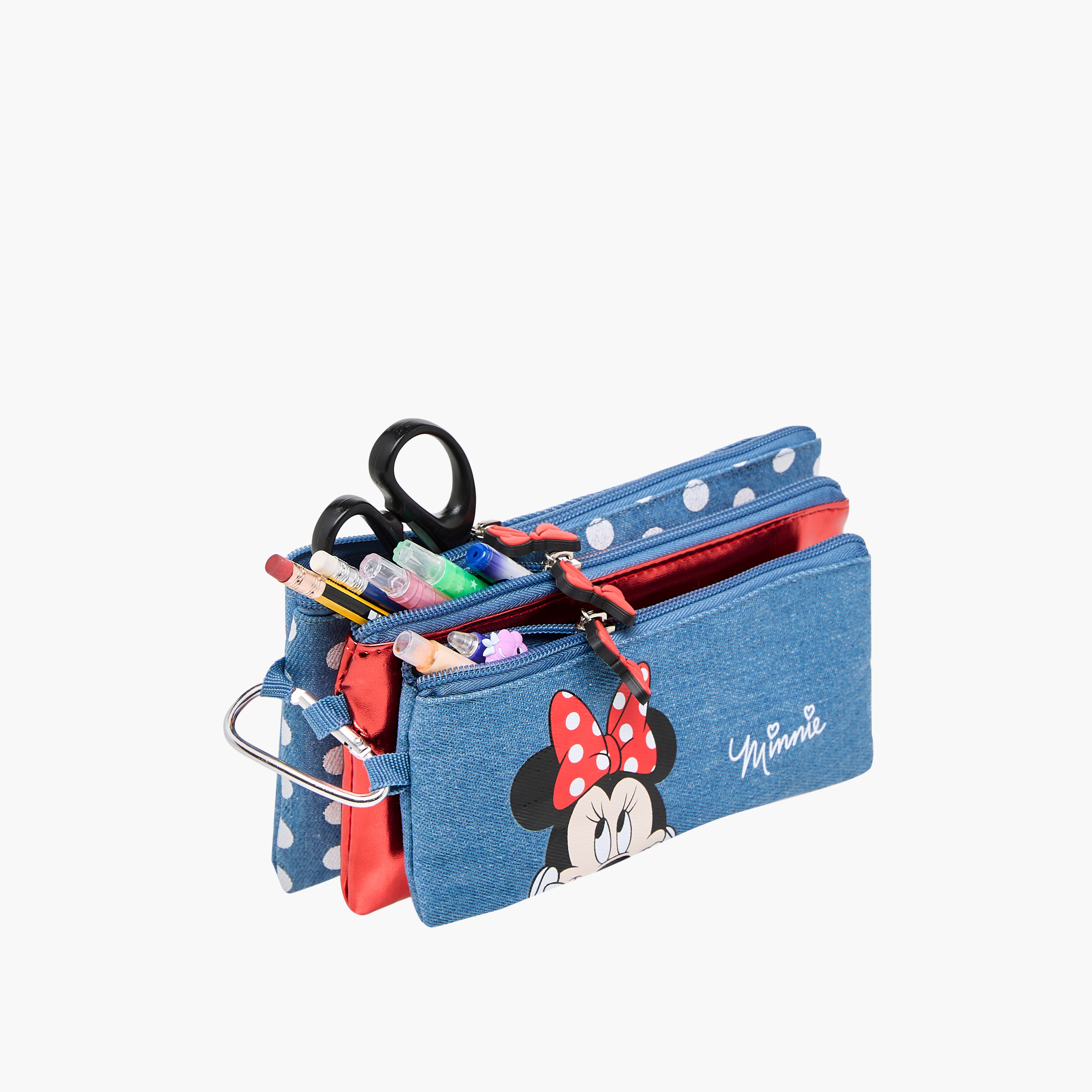 Disney Minnie Mouse Print Pencil Pouch with Zip Closure-school-stationery-pencilcases-image-10