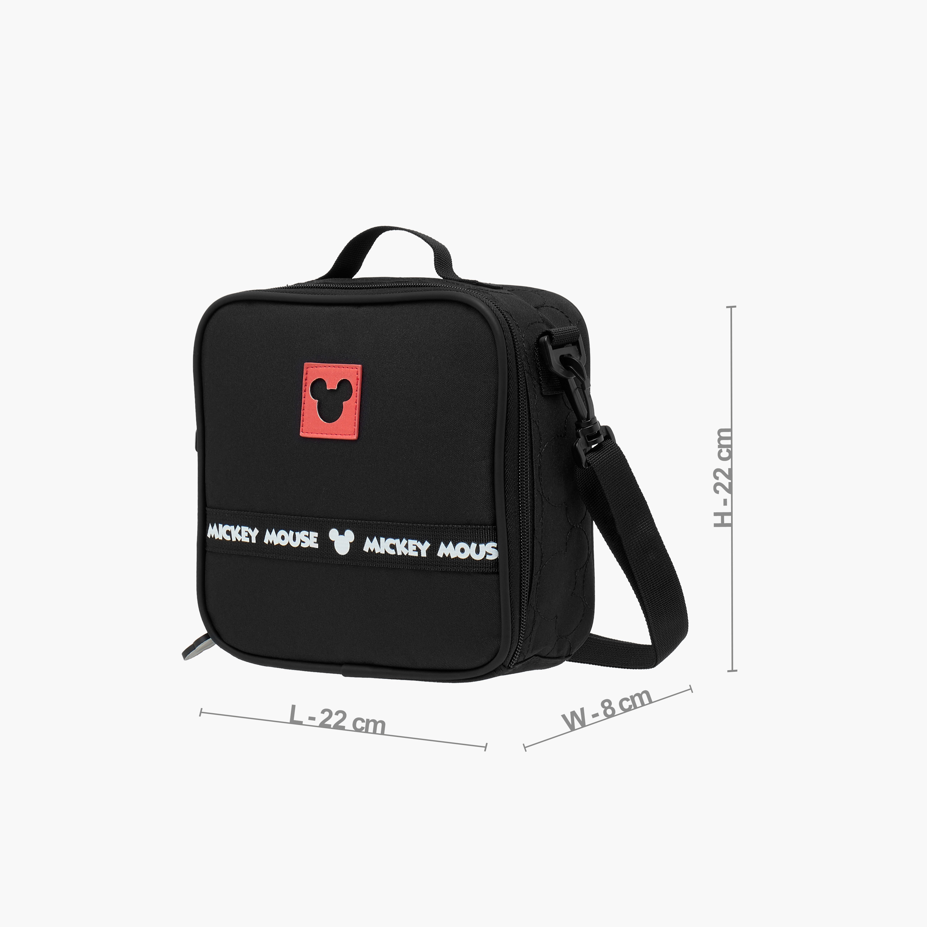 Mickey Mouse Print Lunch Bag with Zip Closure-school-lunchessentials-lunchbags-image-2