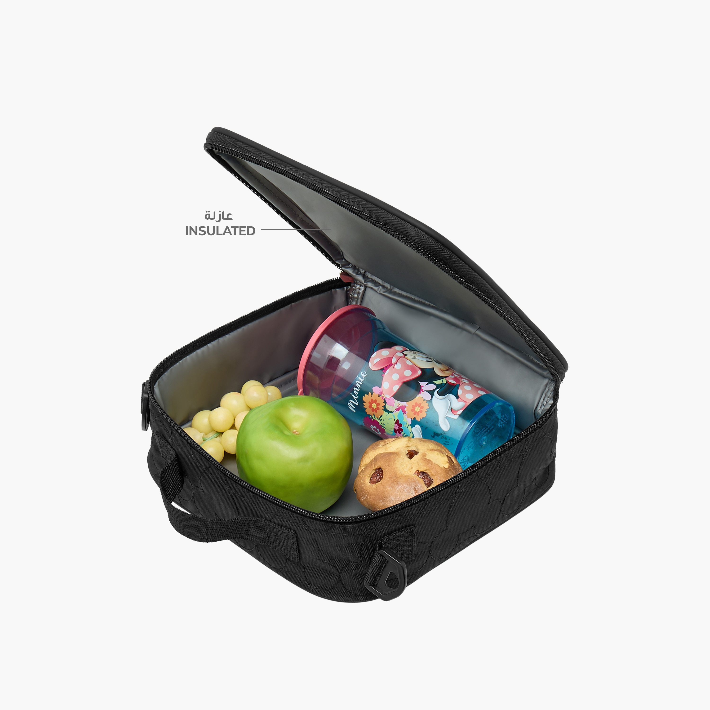 Mickey Mouse Print Lunch Bag with Zip Closure-school-lunchessentials-lunchbags-image-7