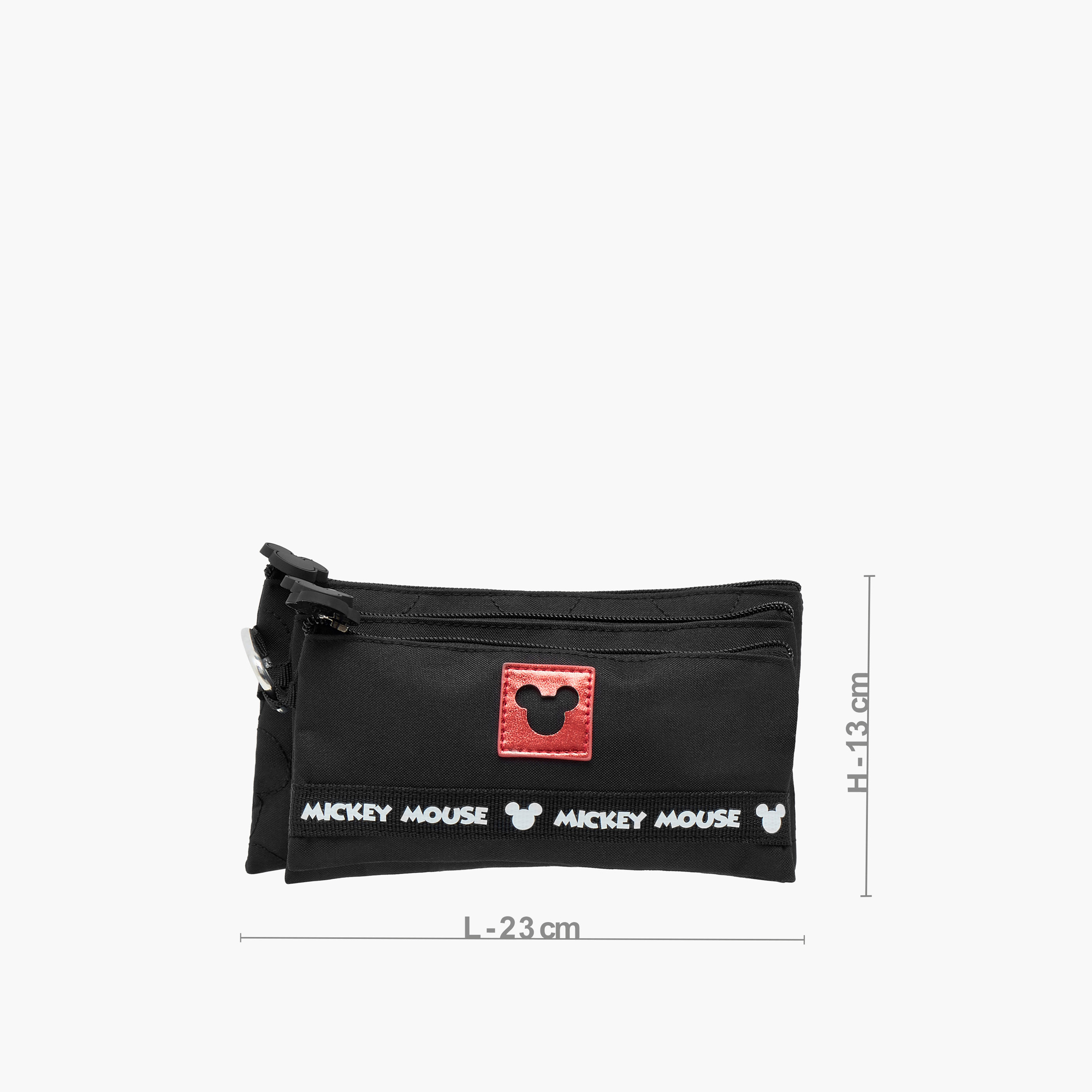 Disney Mickey Mouse Applique Pencil Pouch with Zip Closure-school-stationery-pencilcases-image-2