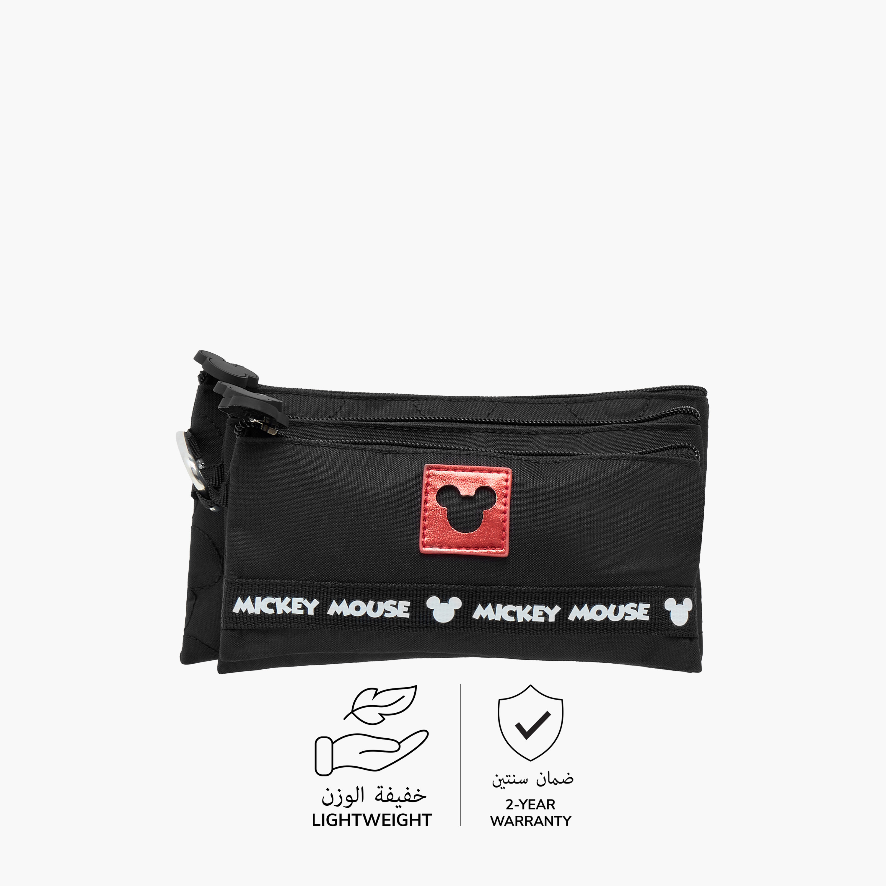 Disney Mickey Mouse Applique Pencil Pouch with Zip Closure-school-stationery-pencilcases-image-4