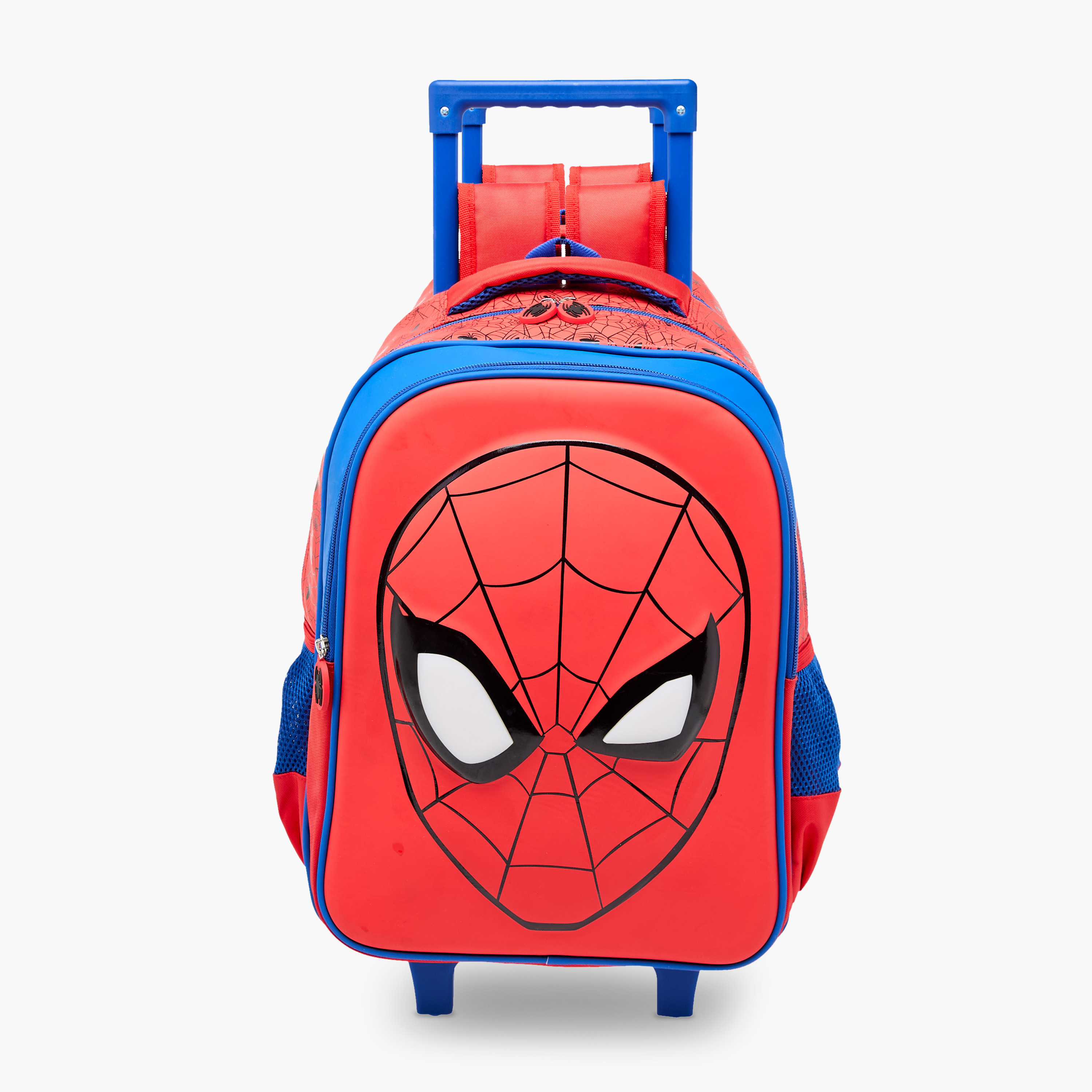 شنطة ترولي للأولاد 8-13 سنة بحزام قابل للتعديل وتصميم سبايدرمان من مارفل-school-bagsandbackpacks-trolleybags-image-1