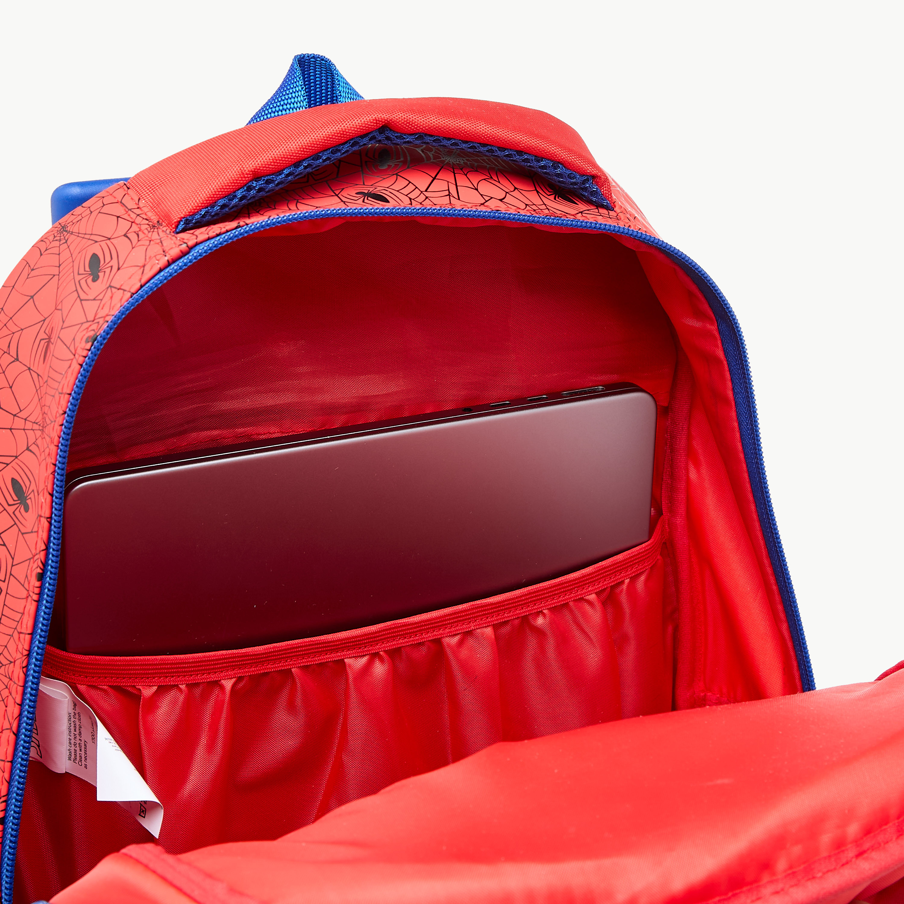 شنطة ترولي للأولاد 8-13 سنة بحزام قابل للتعديل وتصميم سبايدرمان من مارفل-school-bagsandbackpacks-trolleybags-image-17