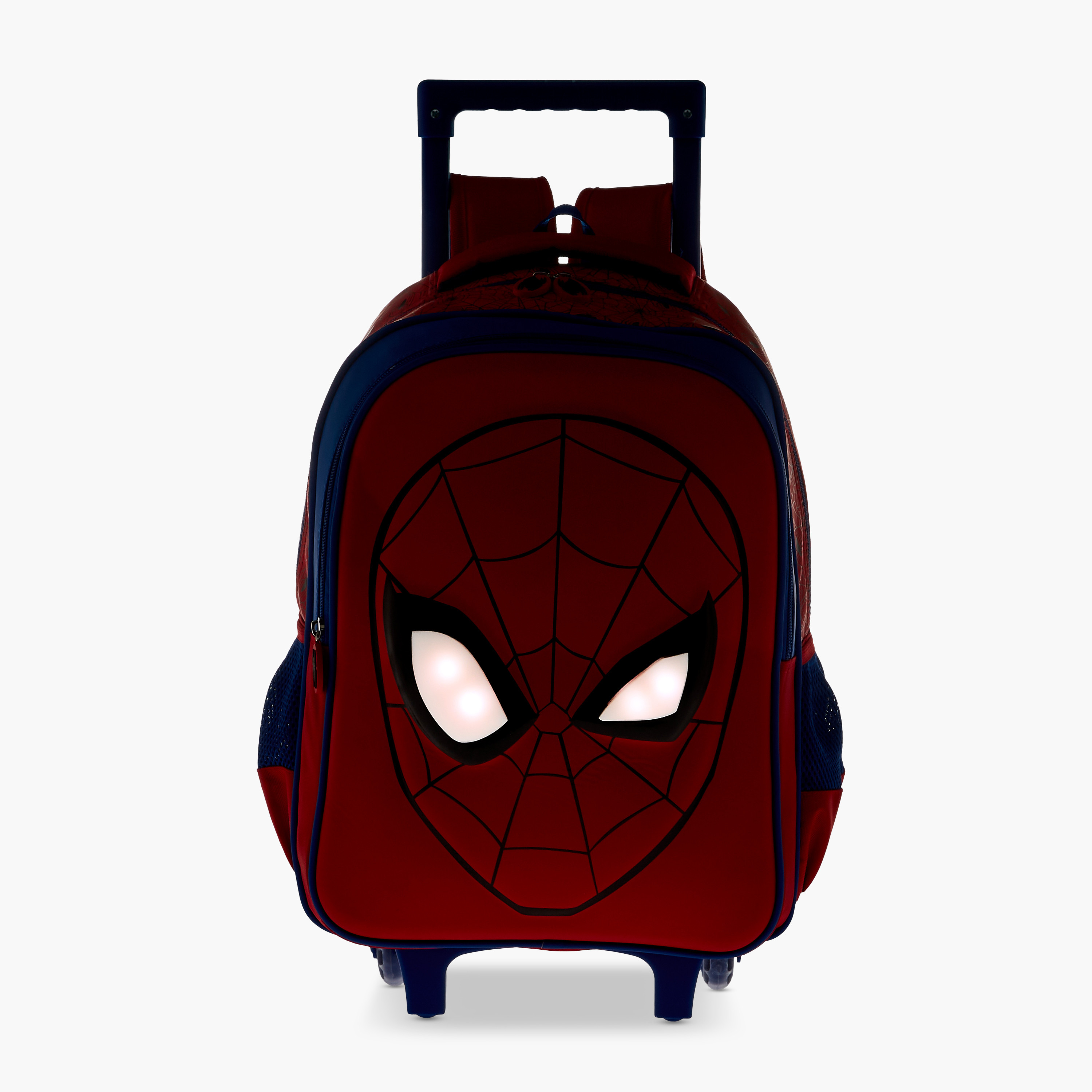 شنطة ترولي للأولاد 8-13 سنة بحزام قابل للتعديل وتصميم سبايدرمان من مارفل-school-bagsandbackpacks-trolleybags-image-18