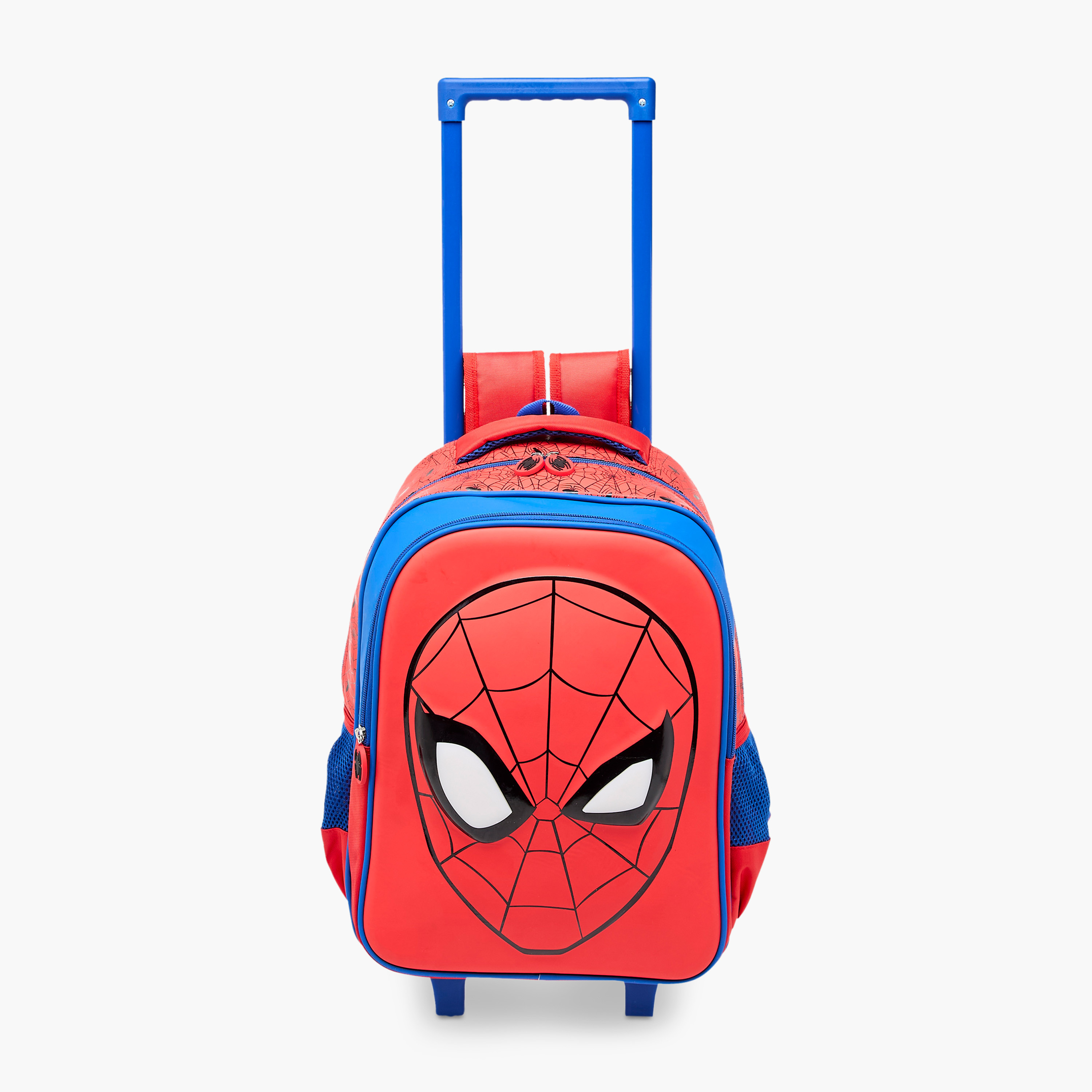 شنطة ترولي للأولاد 8-13 سنة بحزام قابل للتعديل وتصميم سبايدرمان من مارفل-school-bagsandbackpacks-trolleybags-image-5