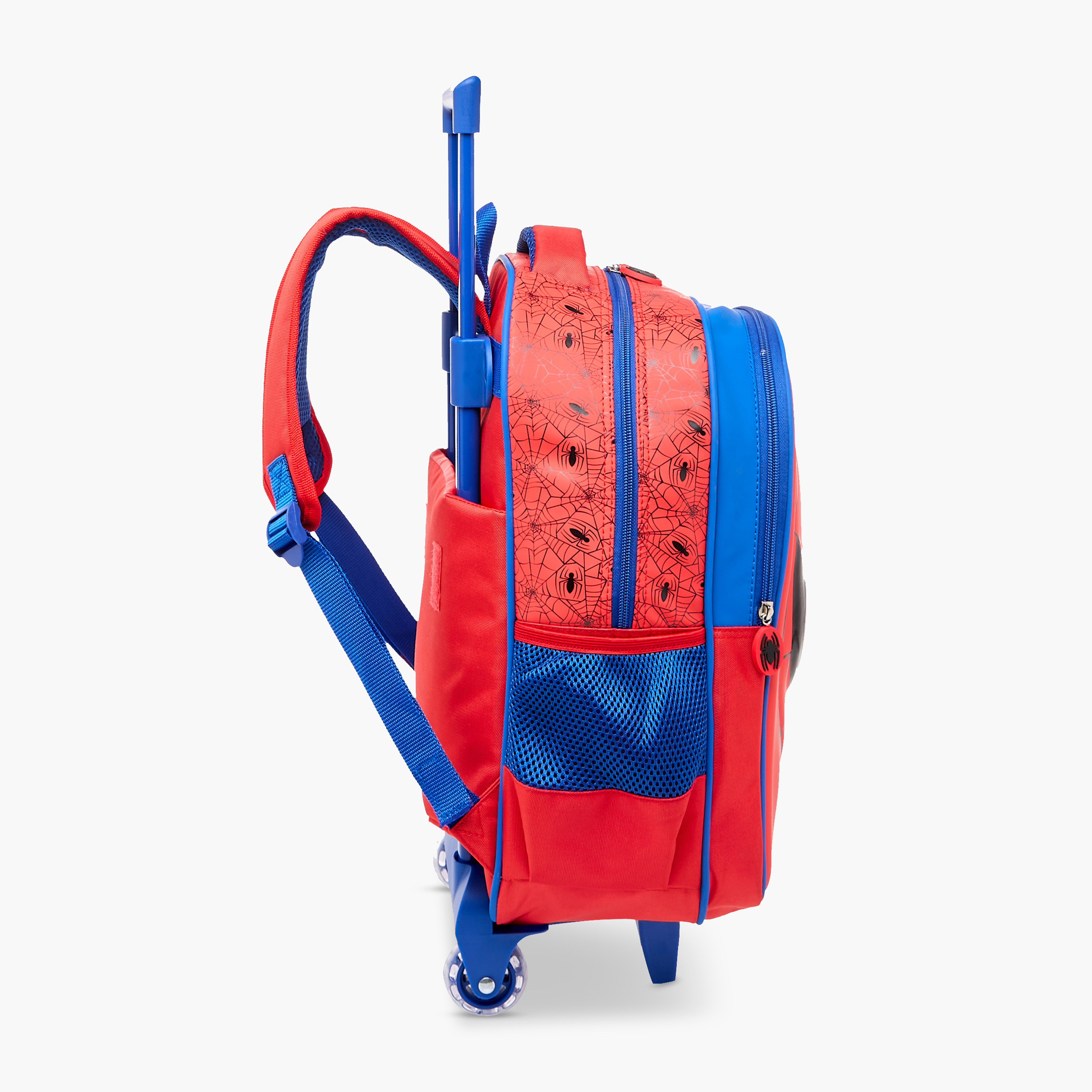 شنطة ترولي للأولاد 8-13 سنة بحزام قابل للتعديل وتصميم سبايدرمان من مارفل-school-bagsandbackpacks-trolleybags-image-9