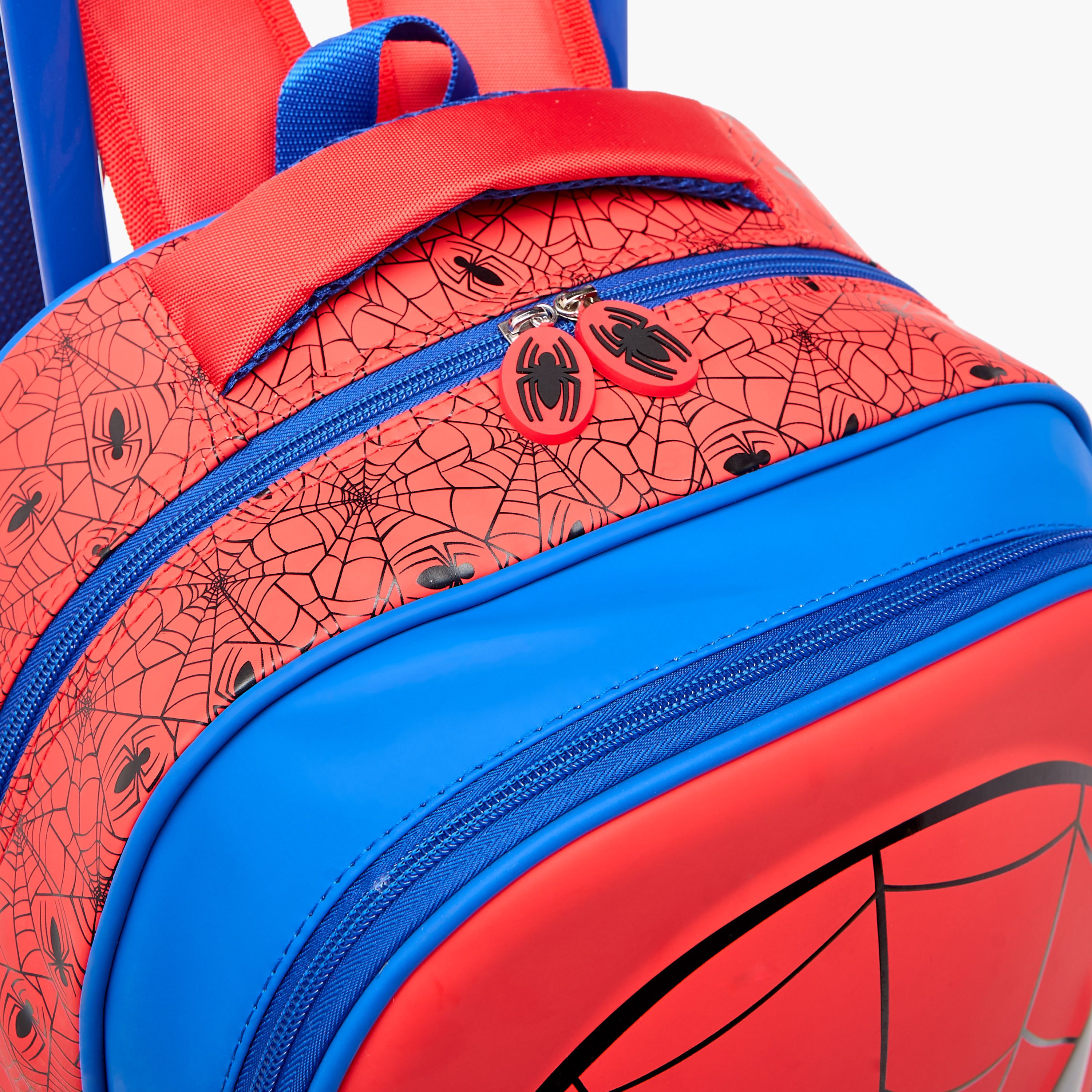 شنطة ترولي للأولاد 8-13 سنة بحزام قابل للتعديل وتصميم سبايدرمان من مارفل-school-bagsandbackpacks-trolleybags-image-10