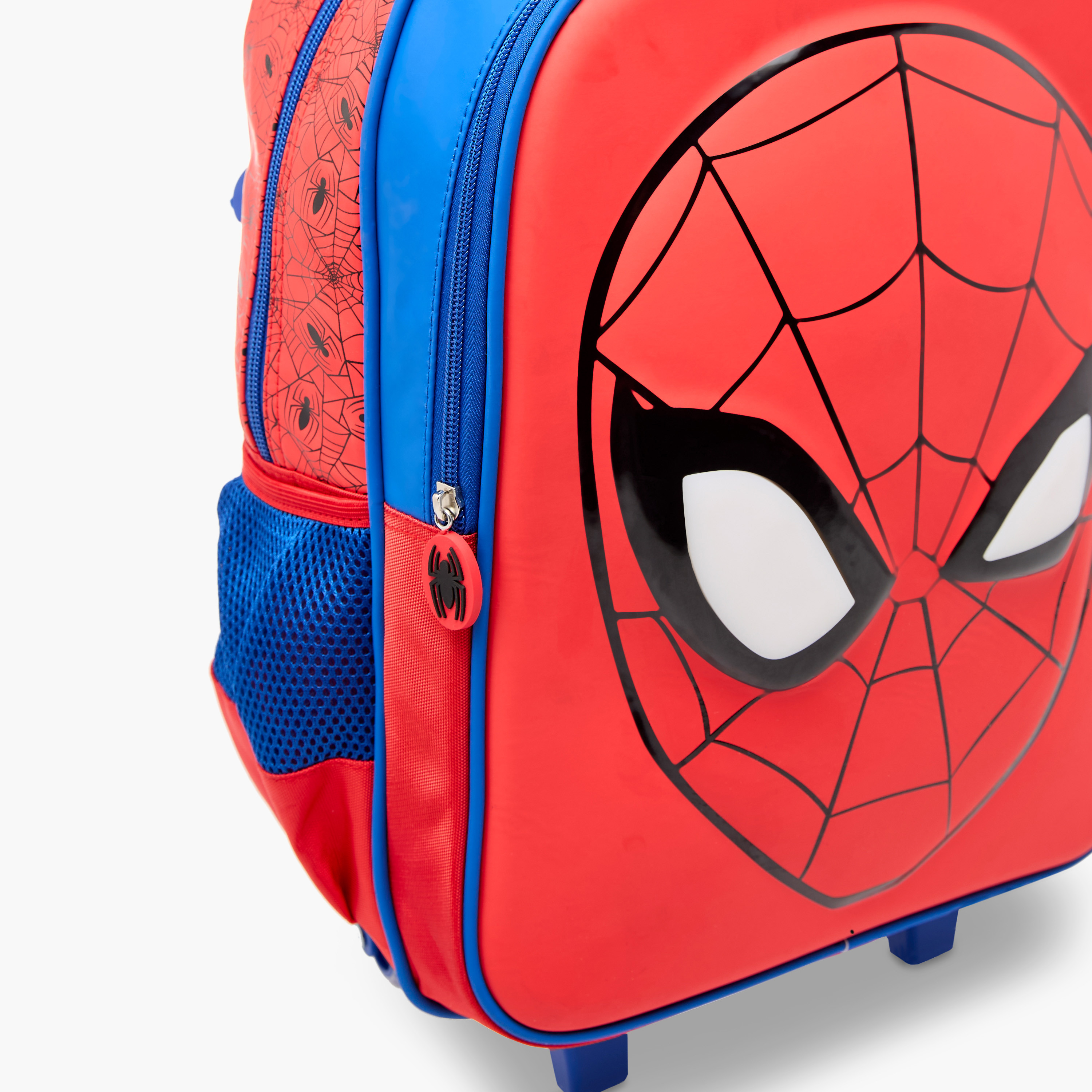 شنطة ترولي للأولاد 8-13 سنة بحزام قابل للتعديل وتصميم سبايدرمان من مارفل-school-bagsandbackpacks-trolleybags-image-11
