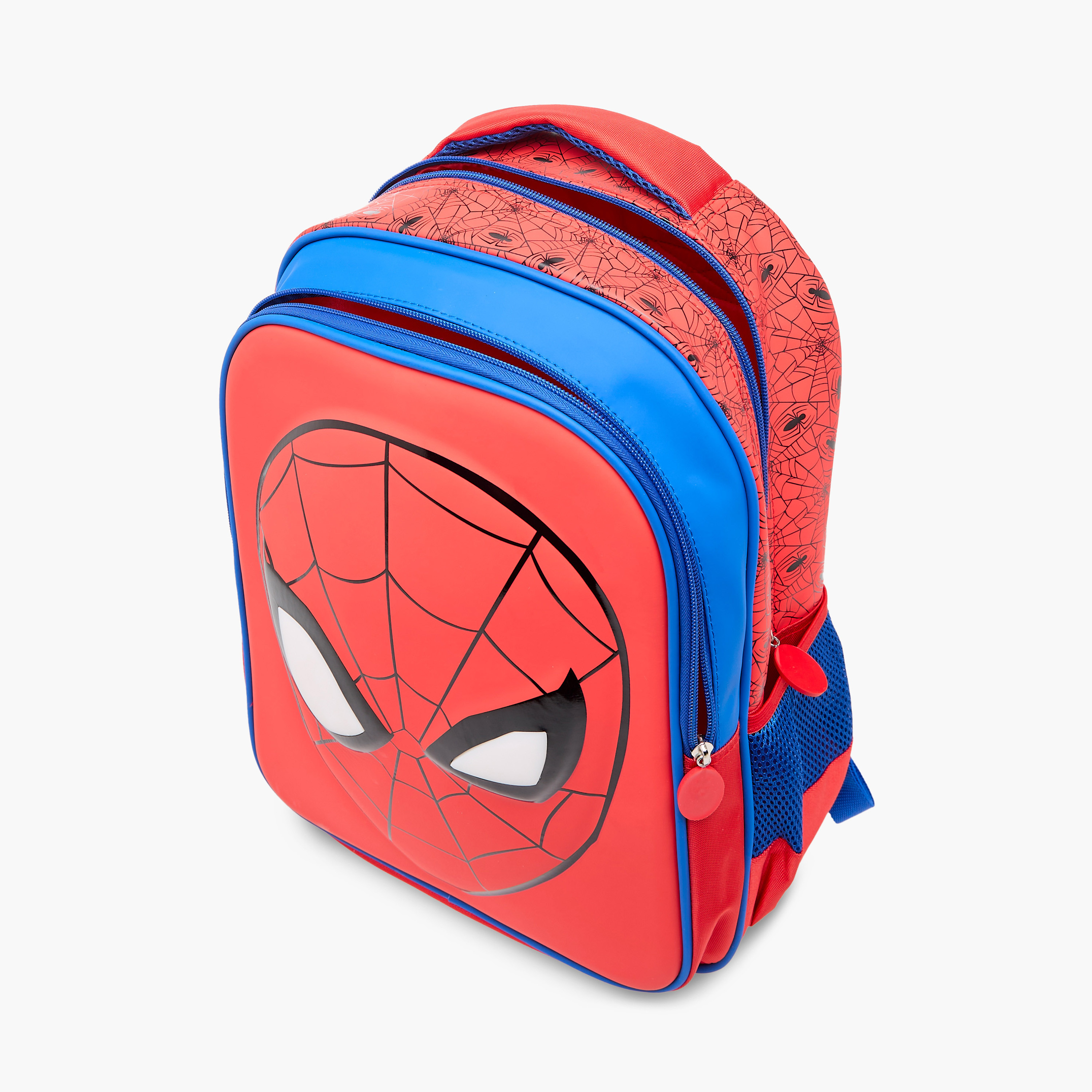 Spider-Man Print Backpack with Adjustable Shoulder Straps and Zip Closure - 18 inches-school-bagsandbackpacks-backpacks-image-3