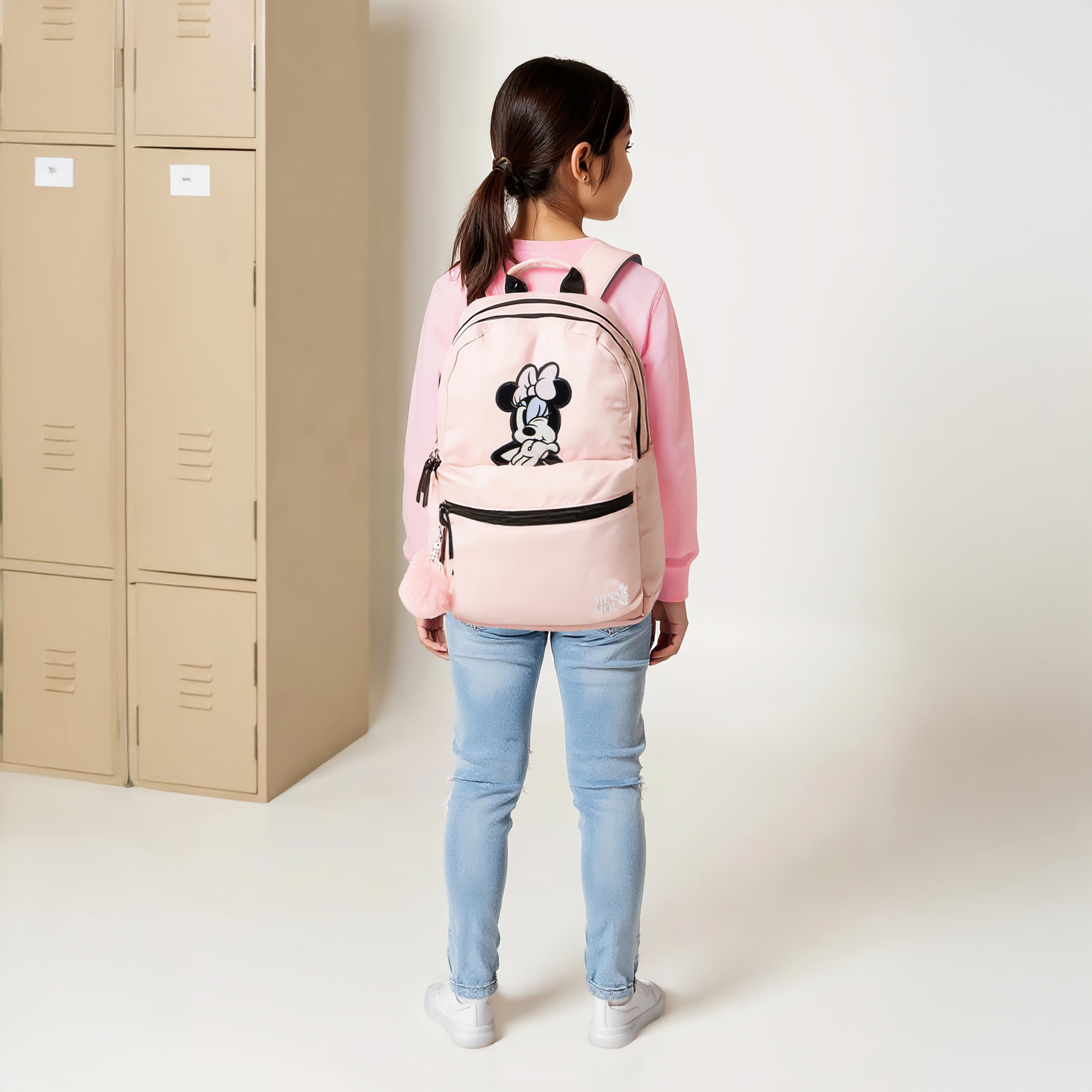 Disney Minnie Mouse Print Backpack with Adjustable Shoulder Straps - 17 inches-school-bagsandbackpacks-backpacks-image-3