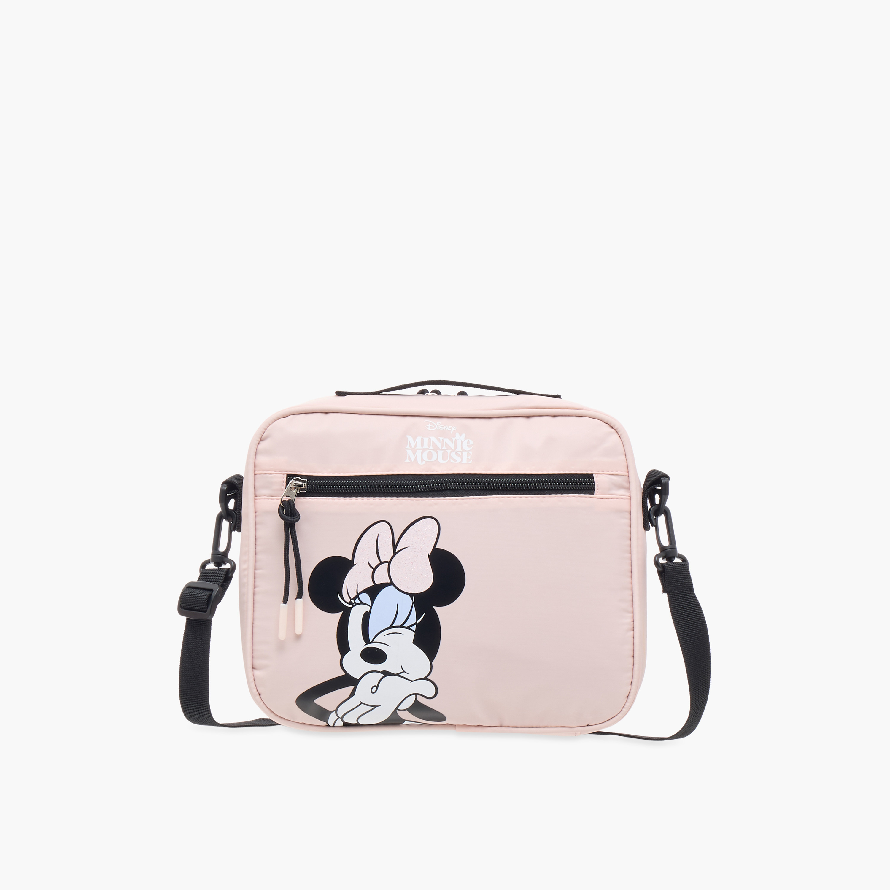 Disney Minnie Mouse Print Lunch Bag with Zip Closure-school-lunchessentials-lunchbags-image-1