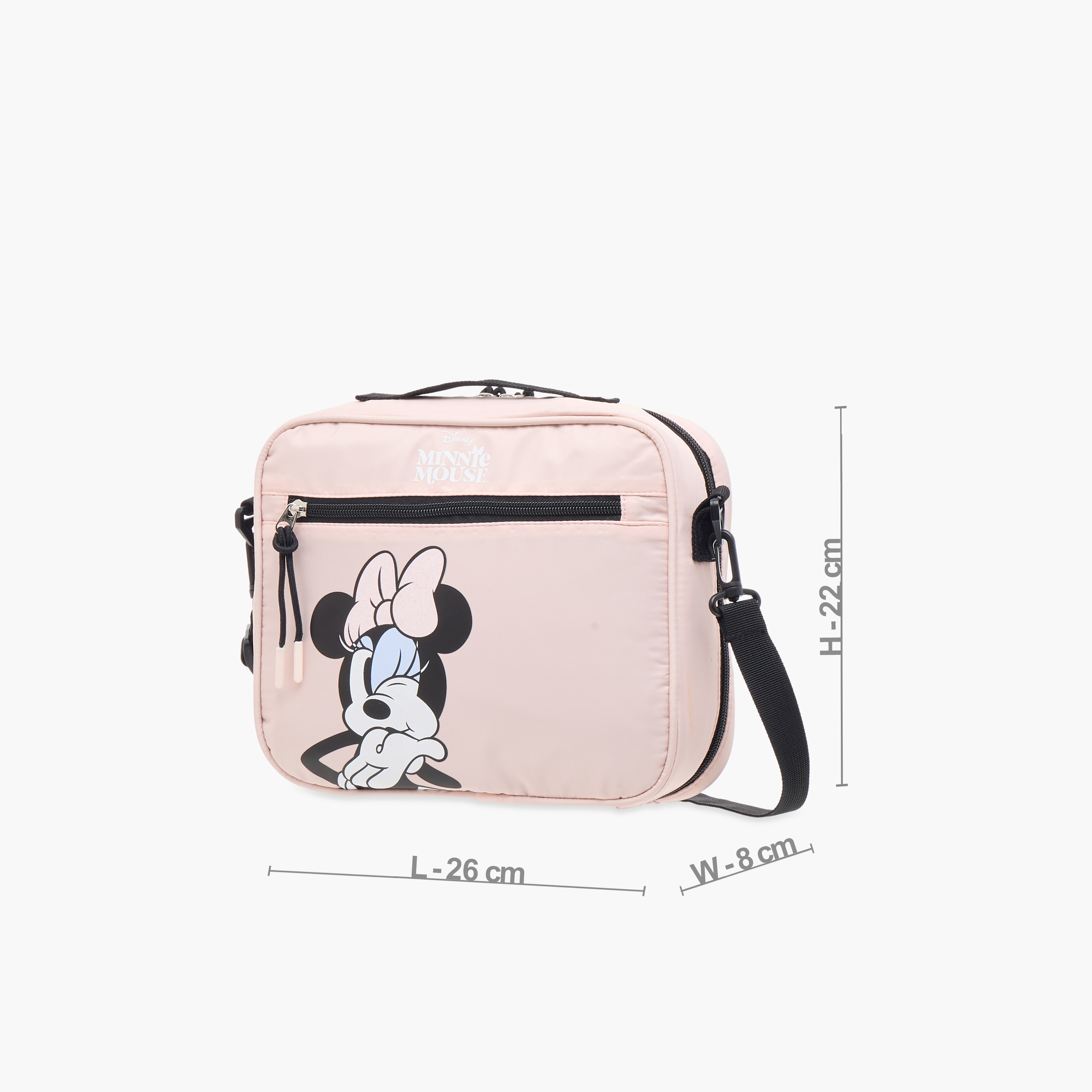 Disney Minnie Mouse Print Lunch Bag with Zip Closure-school-lunchessentials-lunchbags-image-2