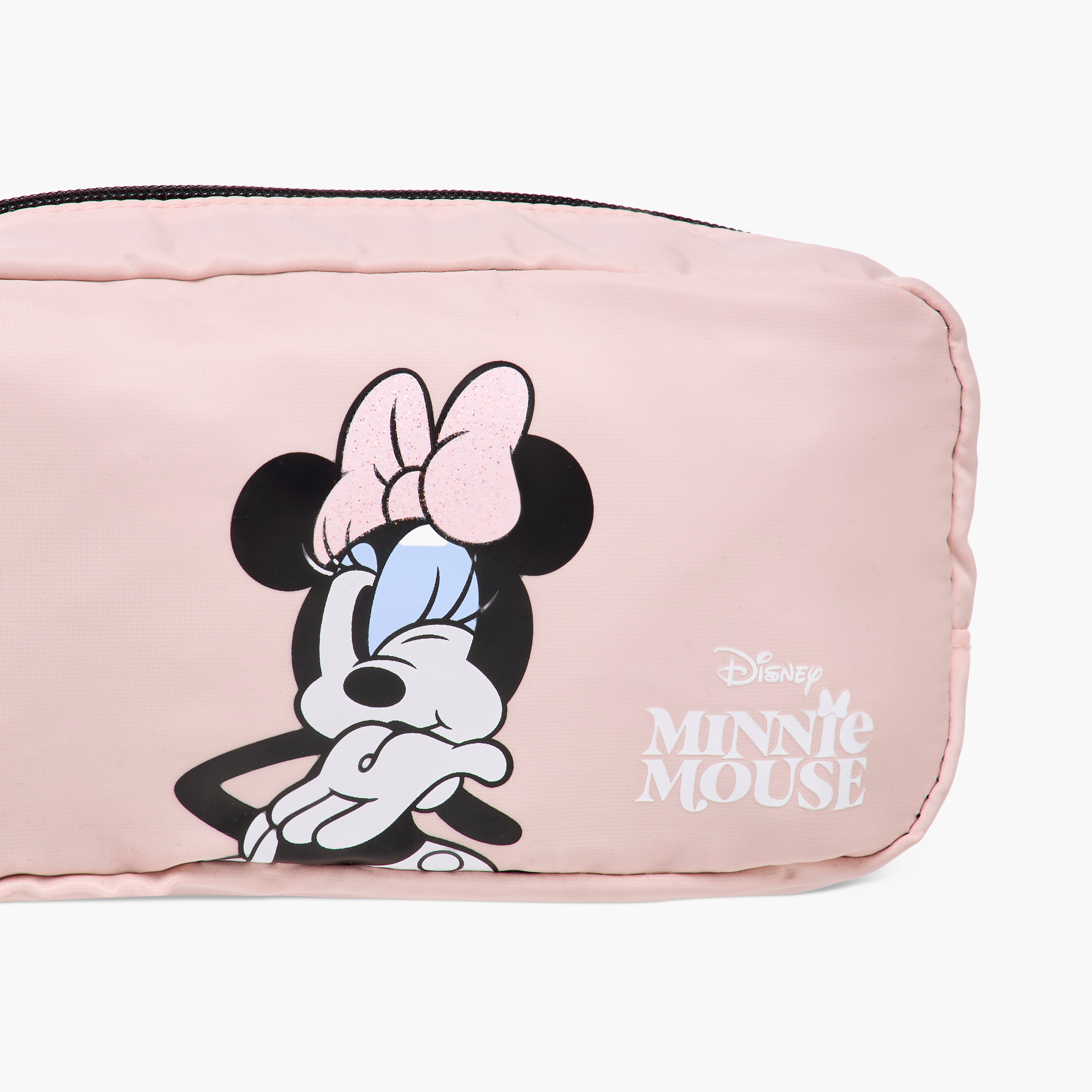 Disney Minnie Mouse Print Pencil Pouch with Zip Closure-school-stationery-pencilcases-image-4