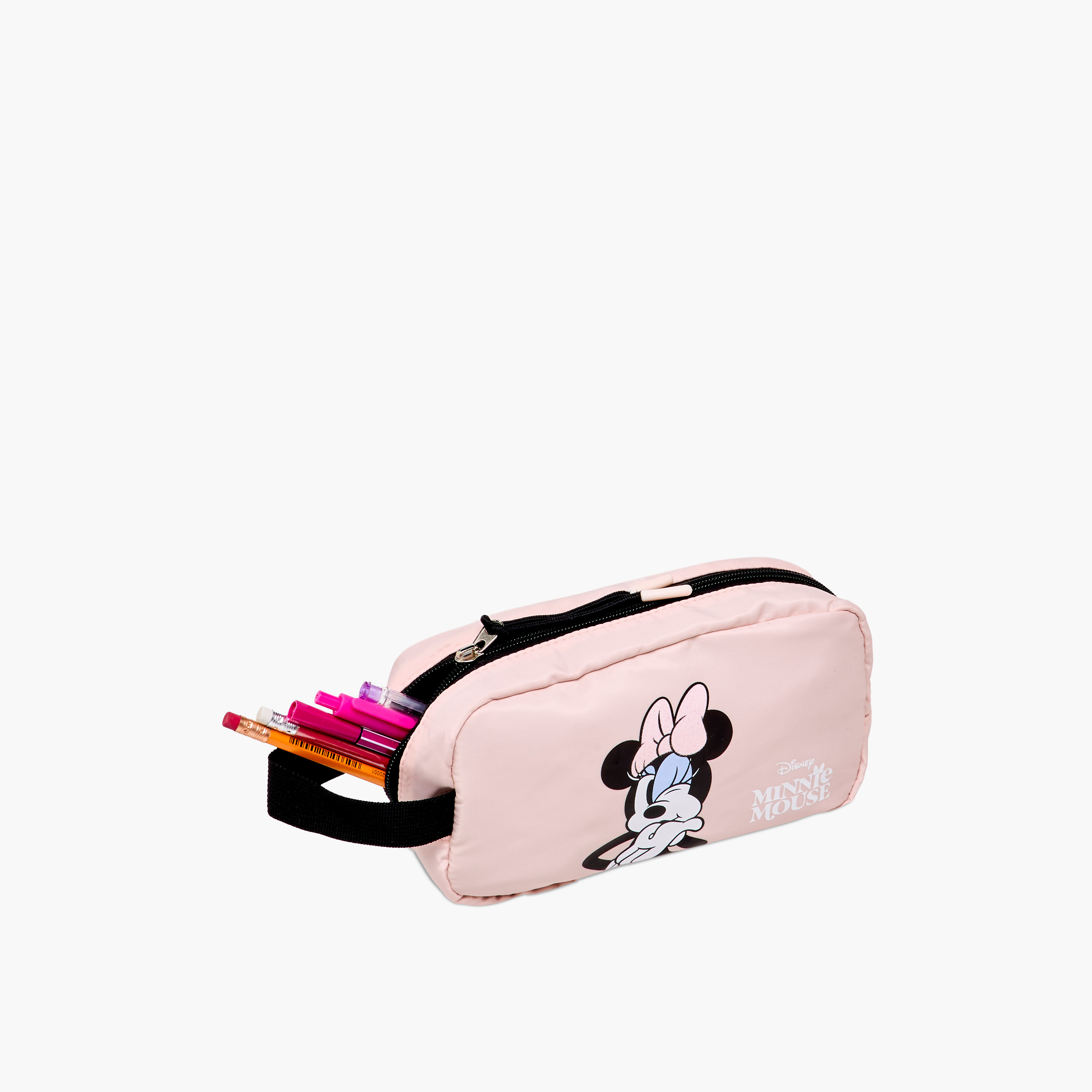 Disney Minnie Mouse Print Pencil Pouch with Zip Closure-school-stationery-pencilcases-image-6