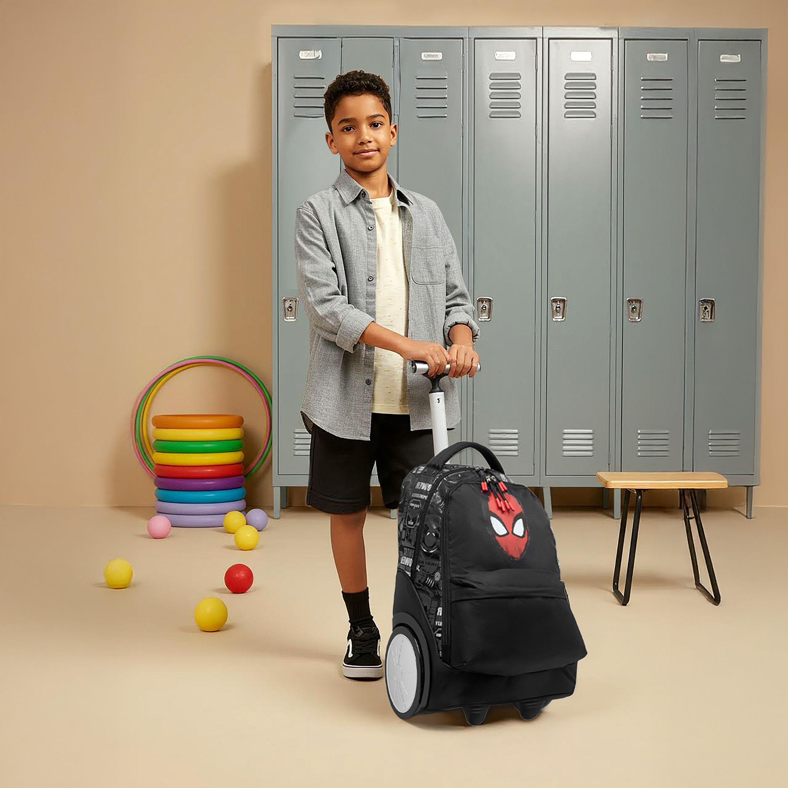 Marvel Spider-Man Trolley Bag for Boys 8-13 Years with Laptop Compartment -school-bagsandbackpacks-trolleybags-image-4