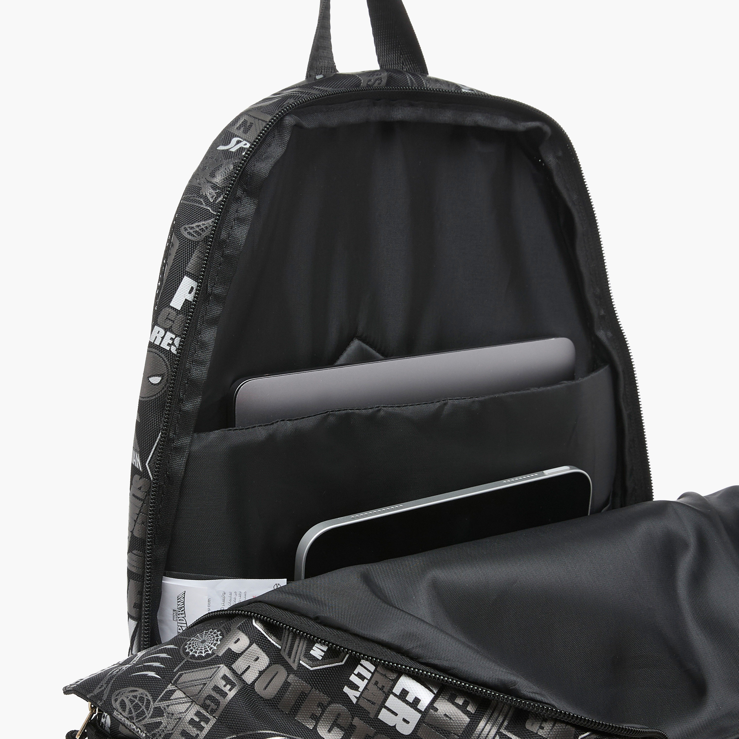 Spider-Man Print Backpack with Adjustable Straps and Zip Closure- 17 inch-school-bagsandbackpacks-backpacks-image-12