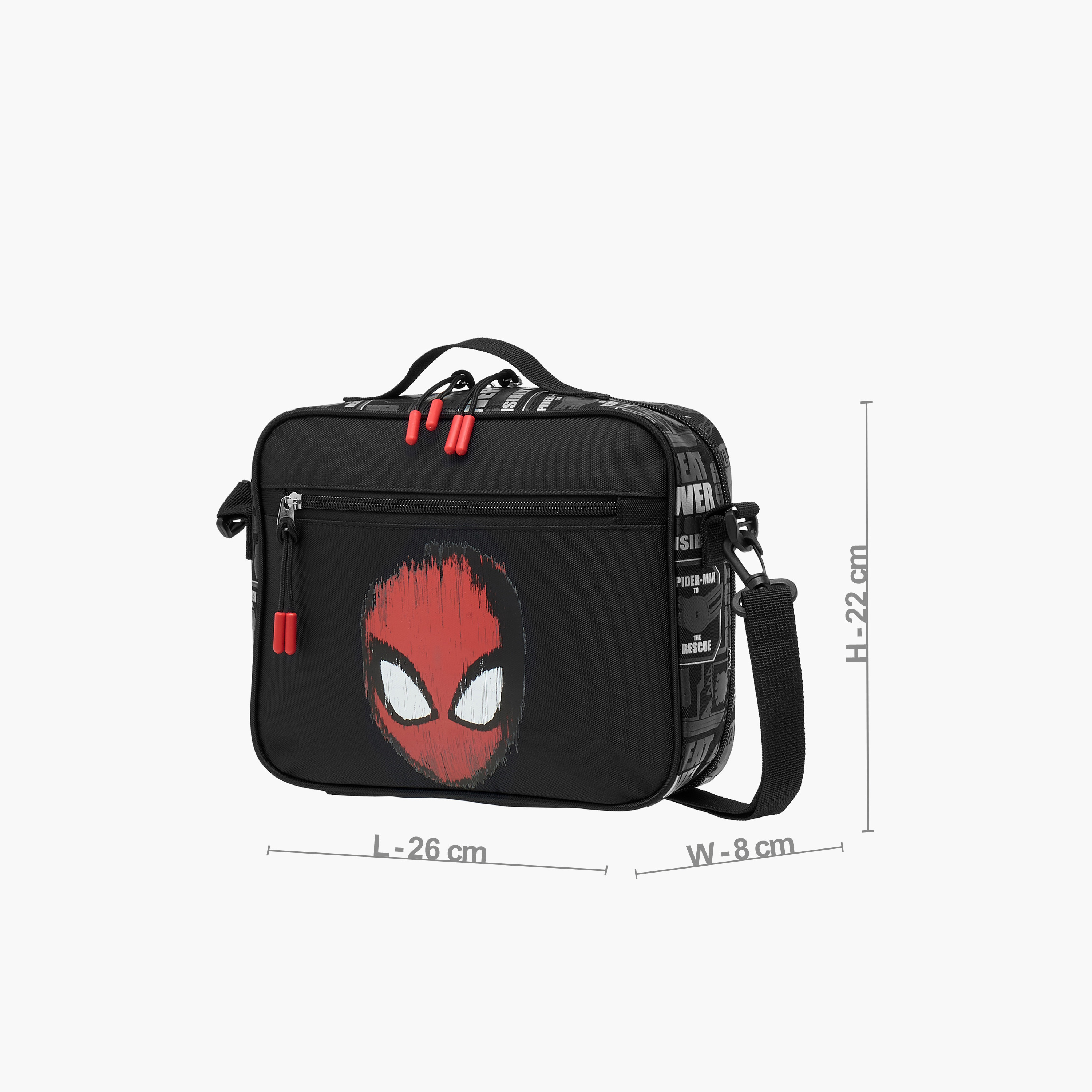 Spider-Man Print Lunch Bag with Zip Closure-school-lunchessentials-lunchbags-image-2