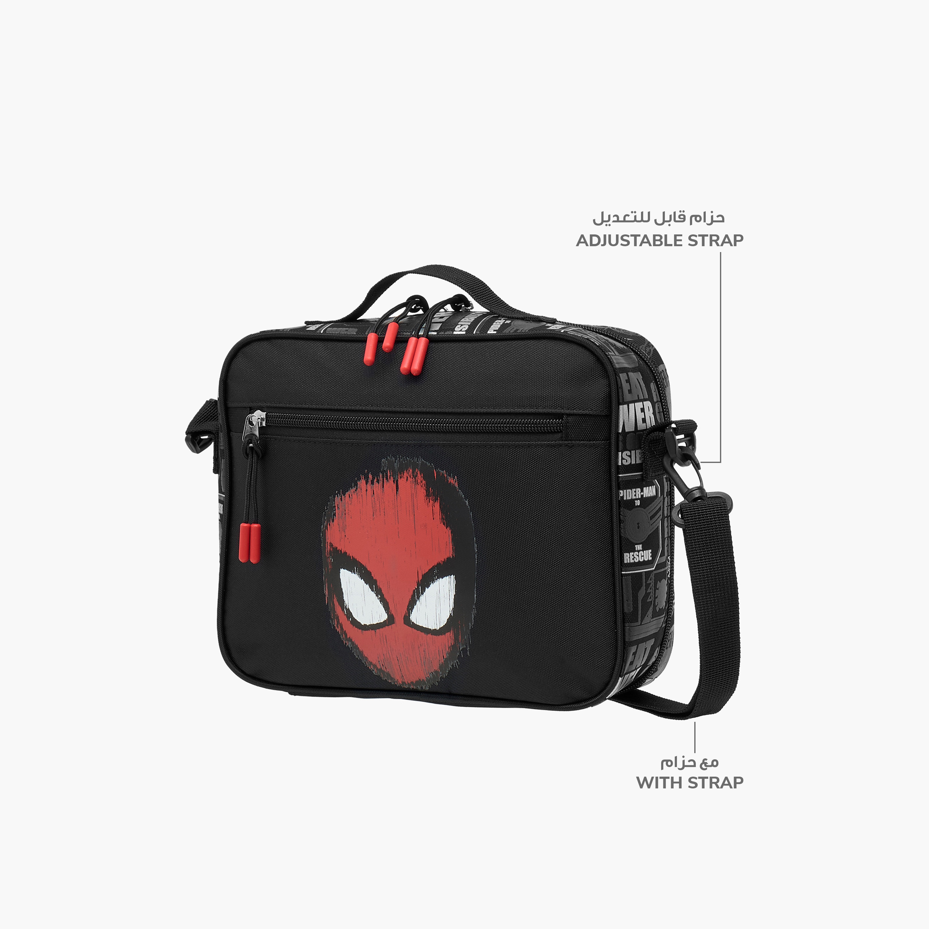 Spider-Man Print Lunch Bag with Zip Closure-school-lunchessentials-lunchbags-image-6