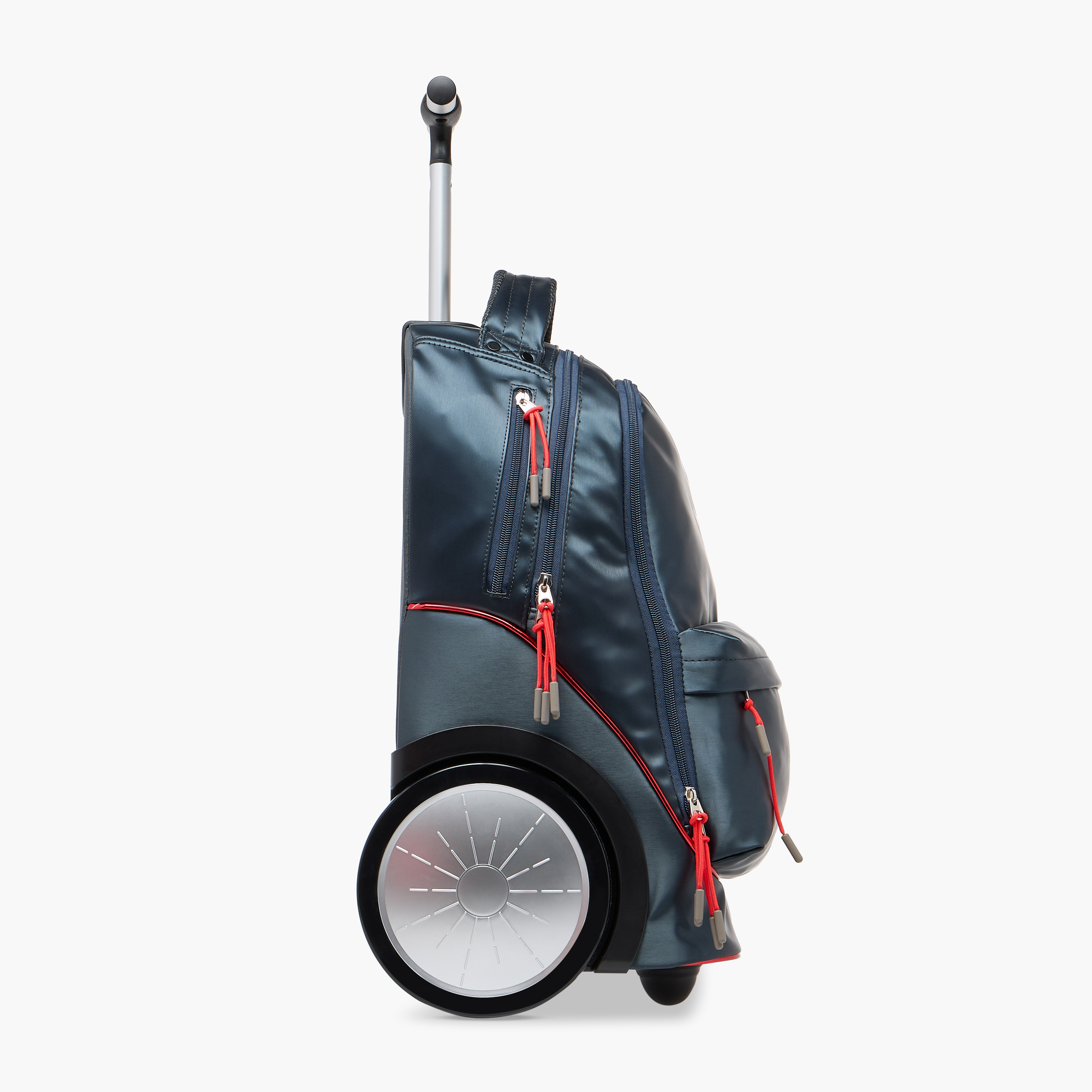 Spider-Man Print Trolley Bag with Retractable Handle and Zip Closure-school-bagsandbackpacks-trolleybags-image-3