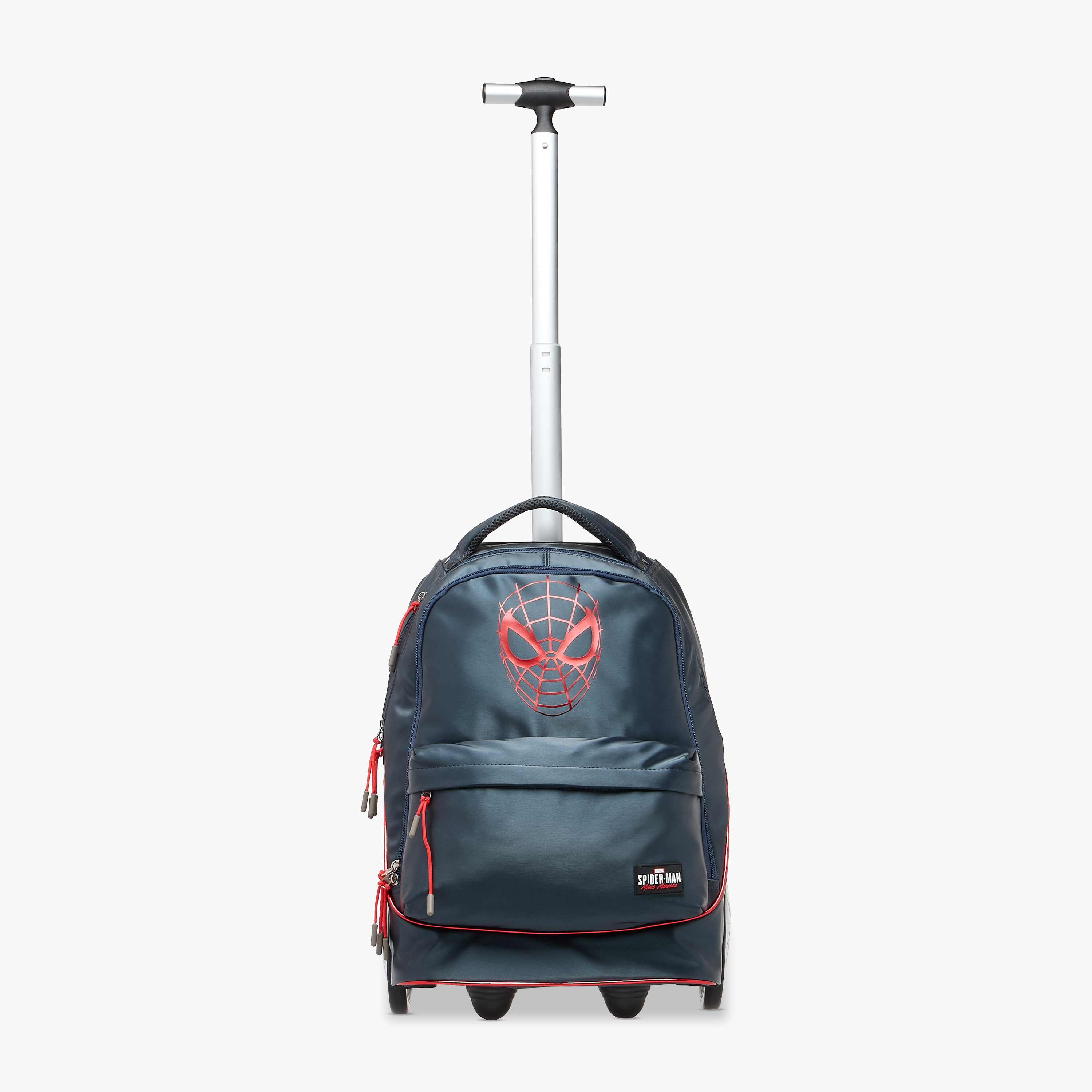 Spider-Man Print Trolley Bag with Retractable Handle and Zip Closure-school-bagsandbackpacks-trolleybags-image-7
