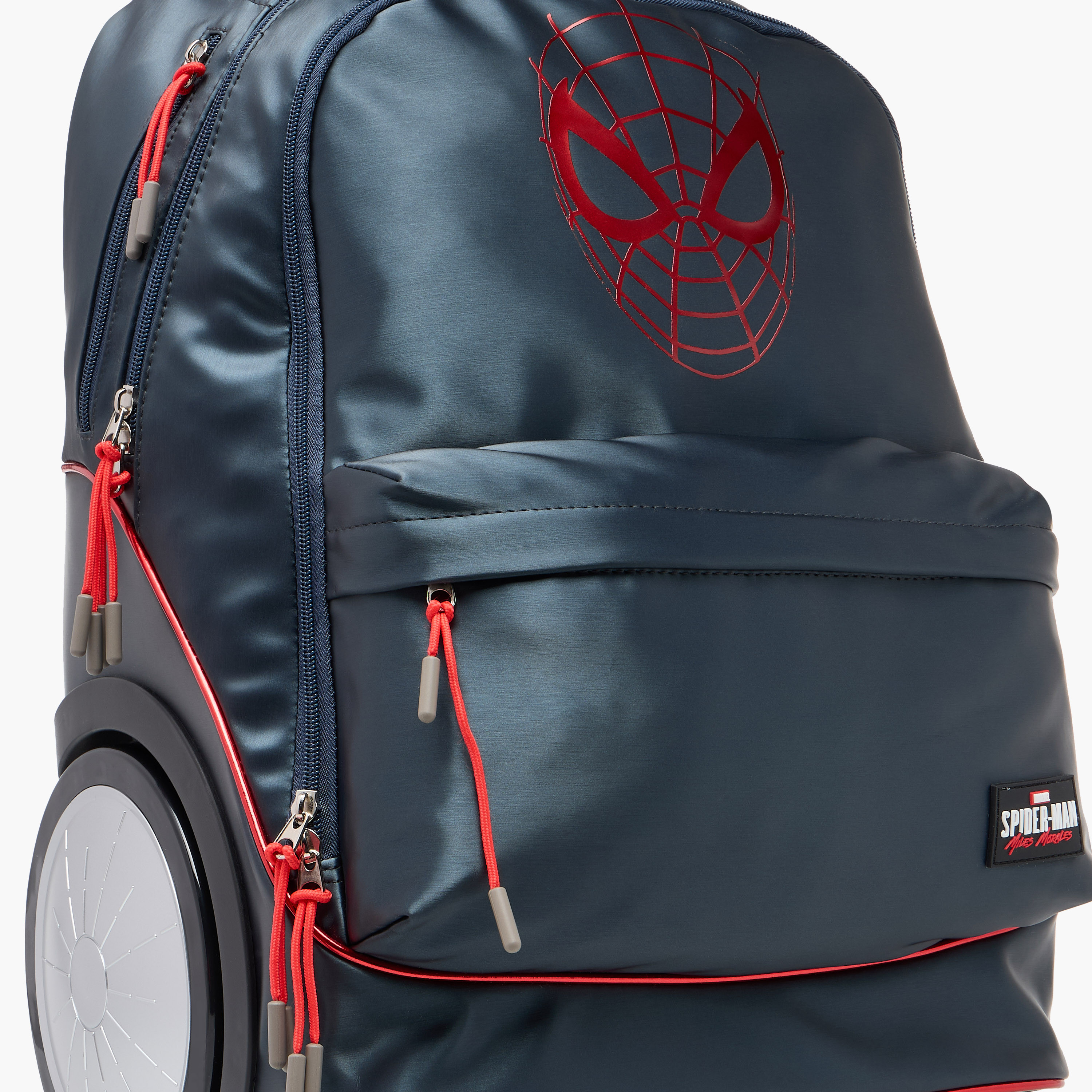 Spider-Man Print Trolley Bag with Retractable Handle and Zip Closure-school-bagsandbackpacks-trolleybags-image-8