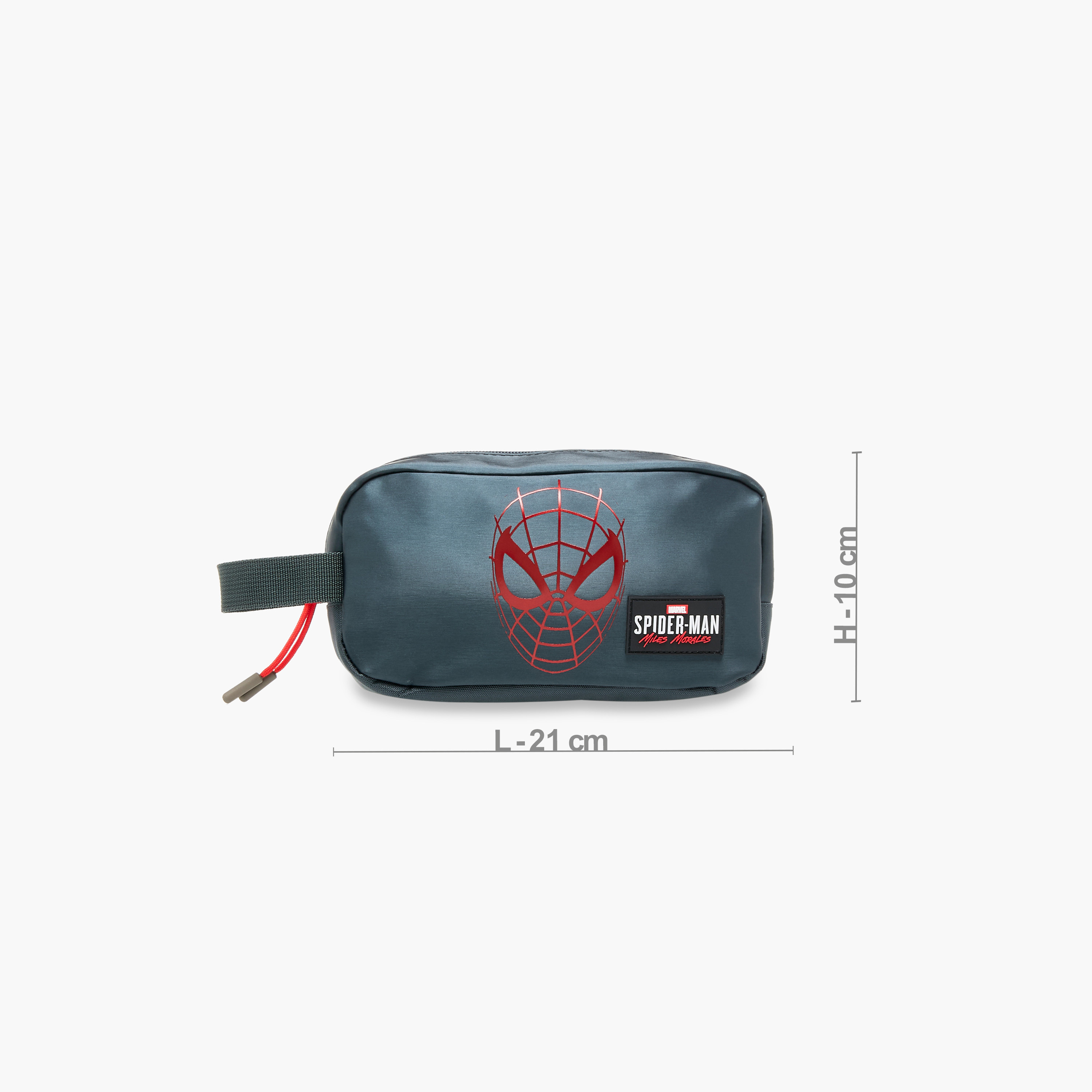 Spider-Man Print Pencil Pouch with Zip Closure-school-stationery-pencilcases-image-2