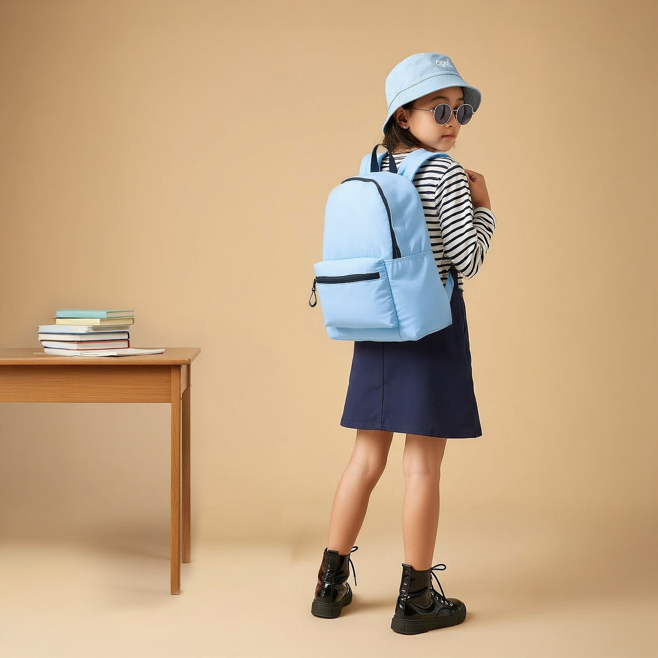 Juniors Solid Backpack with Adjustable Straps and Zip Closure - 17 inches-school-bagsandbackpacks-backpacks-image-2