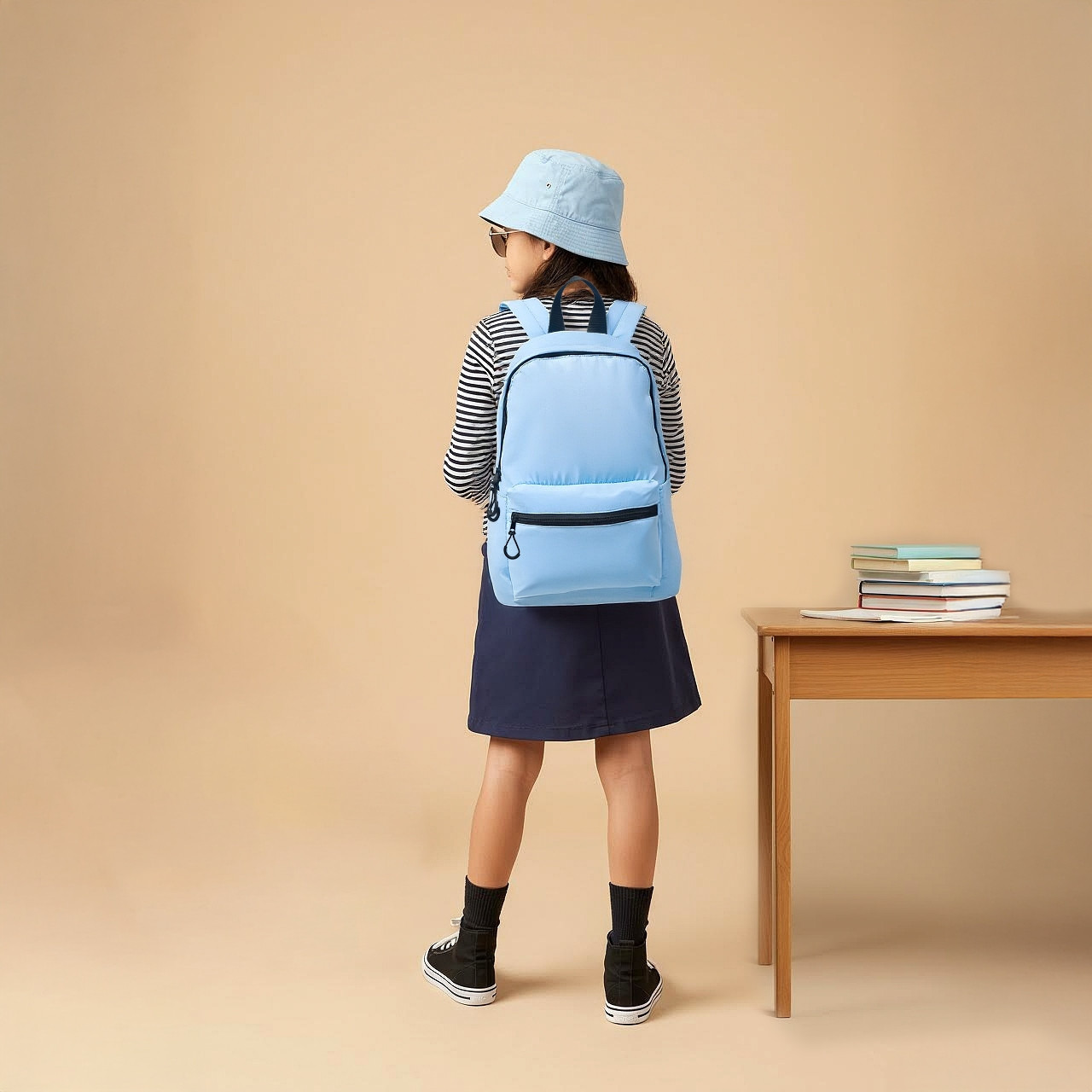 Juniors Solid Backpack with Adjustable Straps and Zip Closure - 17 inches-school-bagsandbackpacks-backpacks-image-3