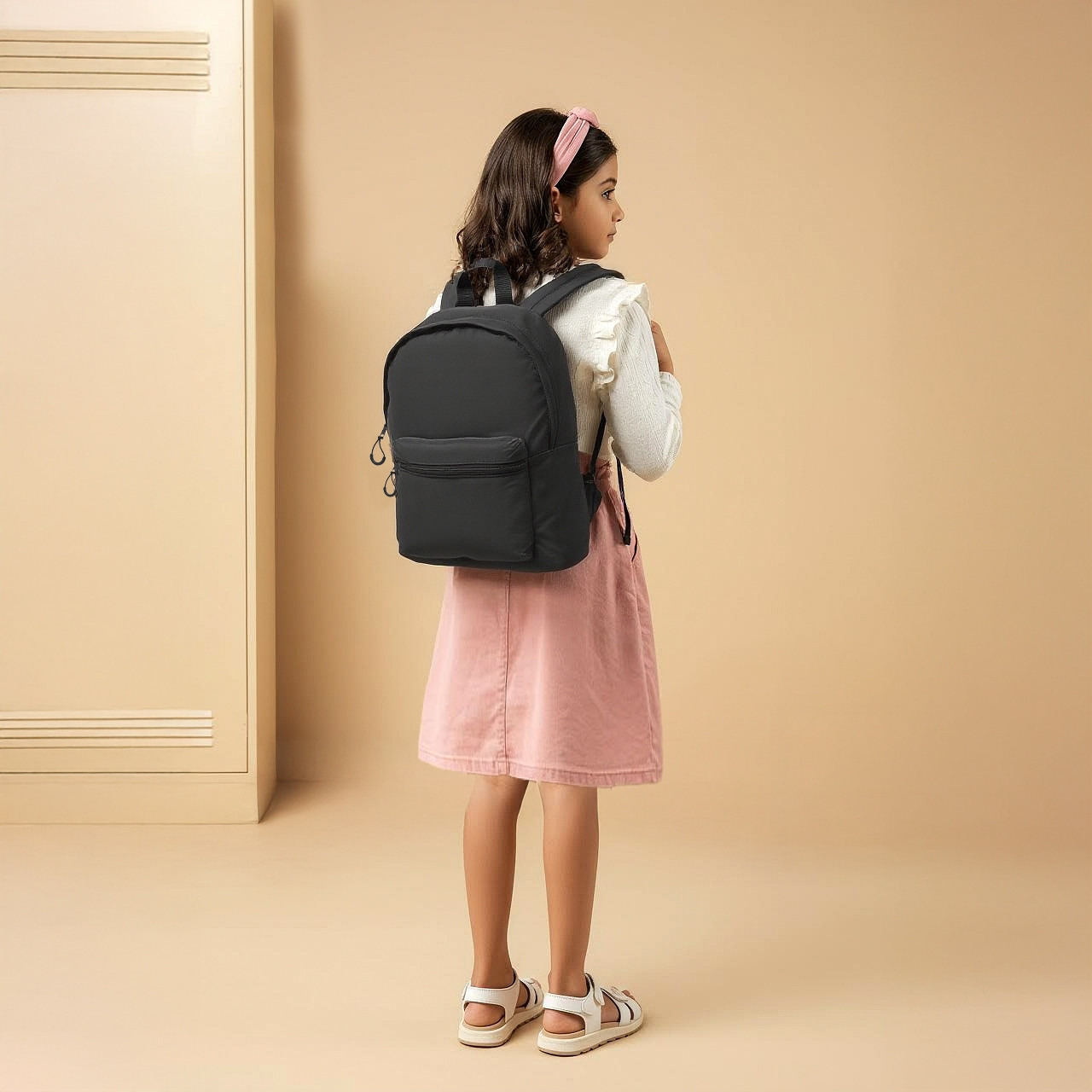 Juniors Solid Backpack with Adjustable Straps and Zip Closure - 17 inches-school-bagsandbackpacks-backpacks-image-3