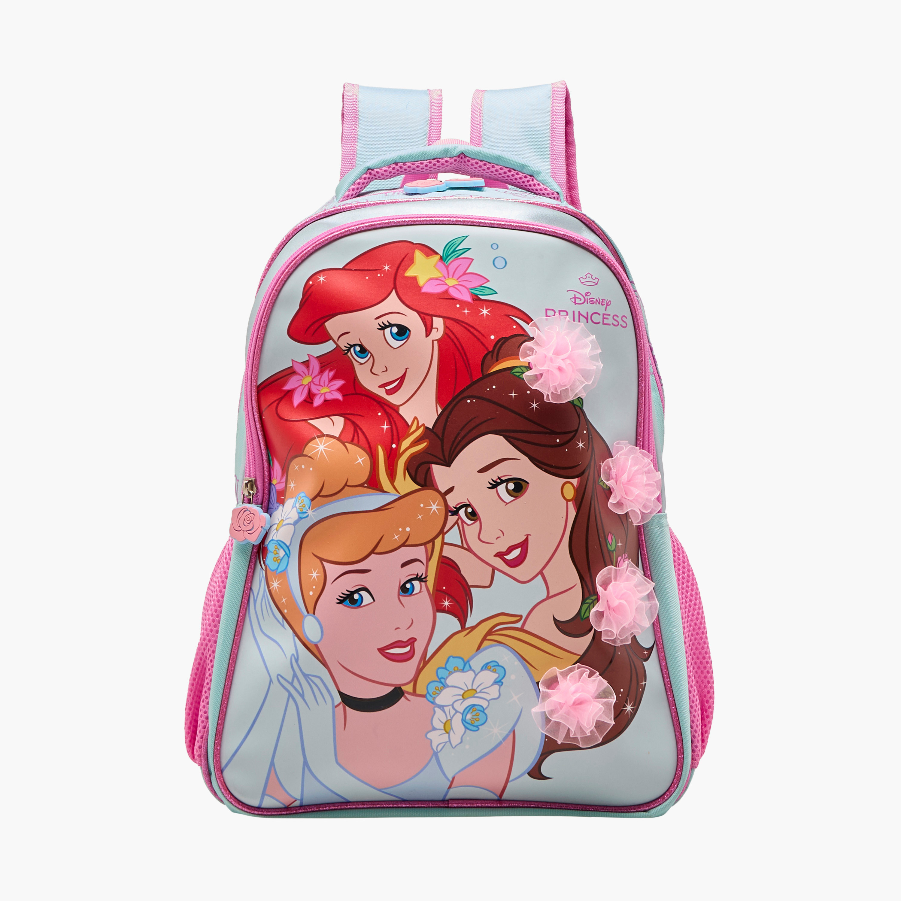 Disney Princess Print Backpack with Adjustable Shoulder Straps and Zip Closure - 16 inches-school-bagsandbackpacks-backpacks-image-1