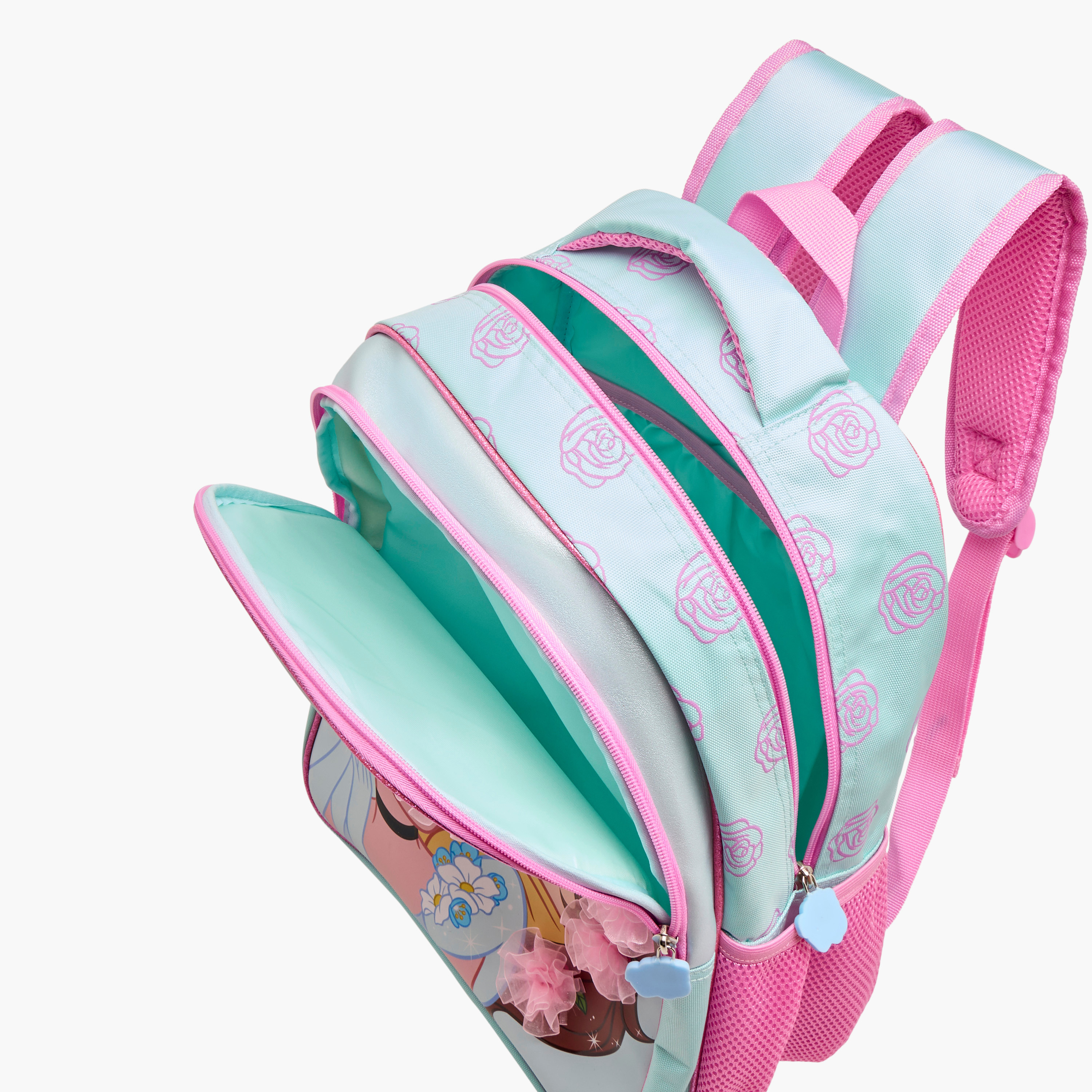 Disney Princess Print Backpack with Adjustable Shoulder Straps and Zip Closure - 16 inches-school-bagsandbackpacks-backpacks-image-12