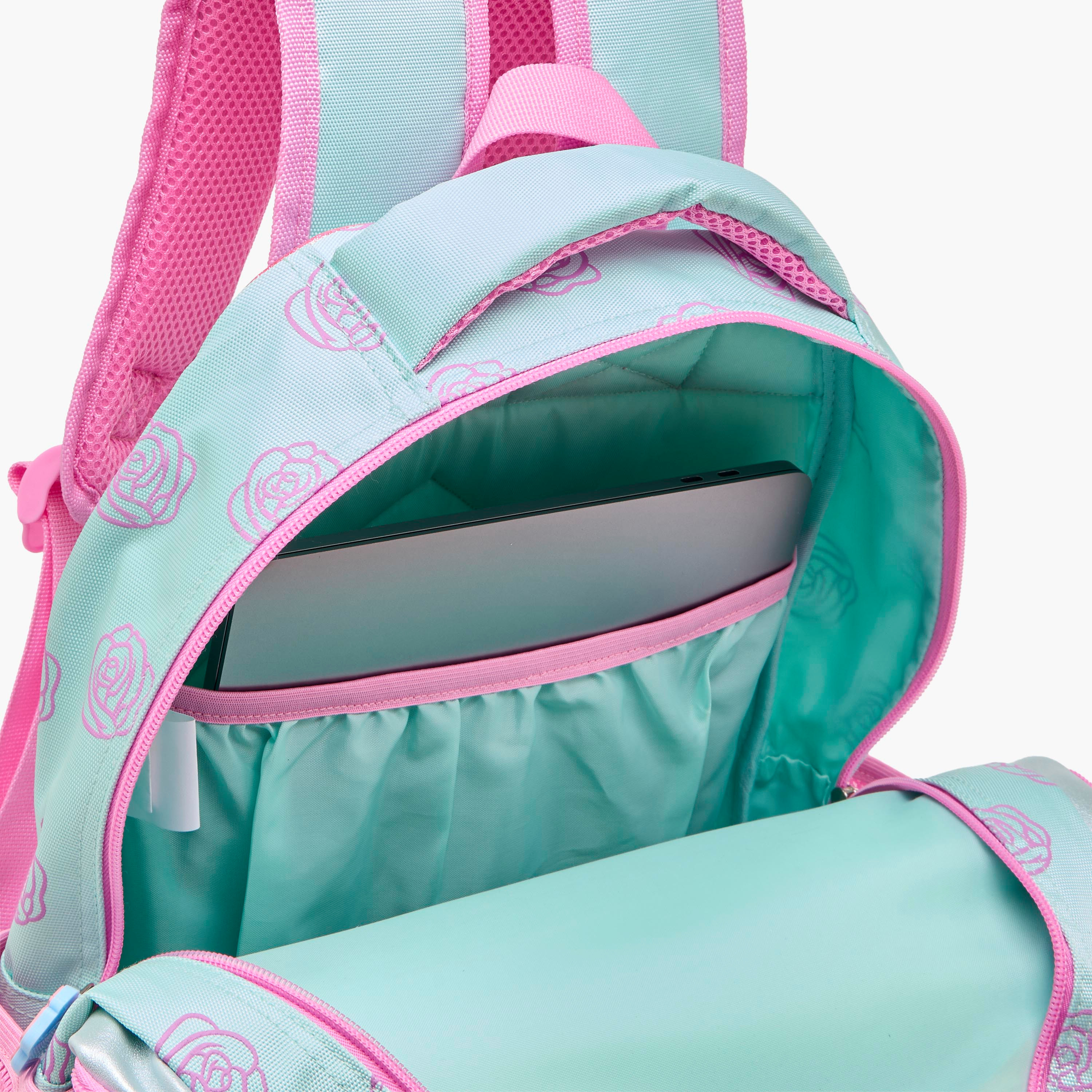 Disney Princess Print Backpack with Adjustable Shoulder Straps and Zip Closure - 16 inches-school-bagsandbackpacks-backpacks-image-13