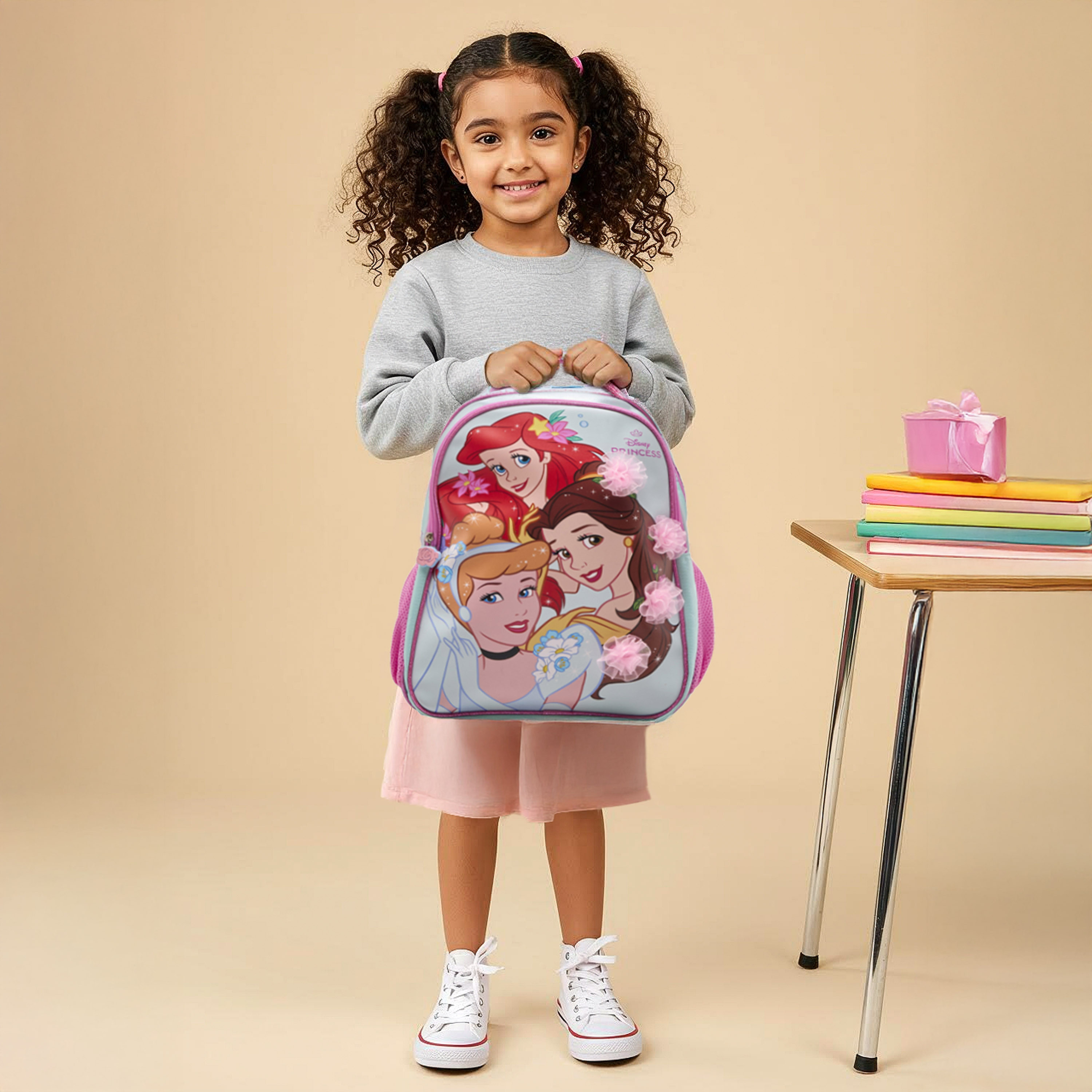 Disney Princess Print Backpack with Adjustable Shoulder Straps and Zip Closure - 16 inches-school-bagsandbackpacks-backpacks-image-2