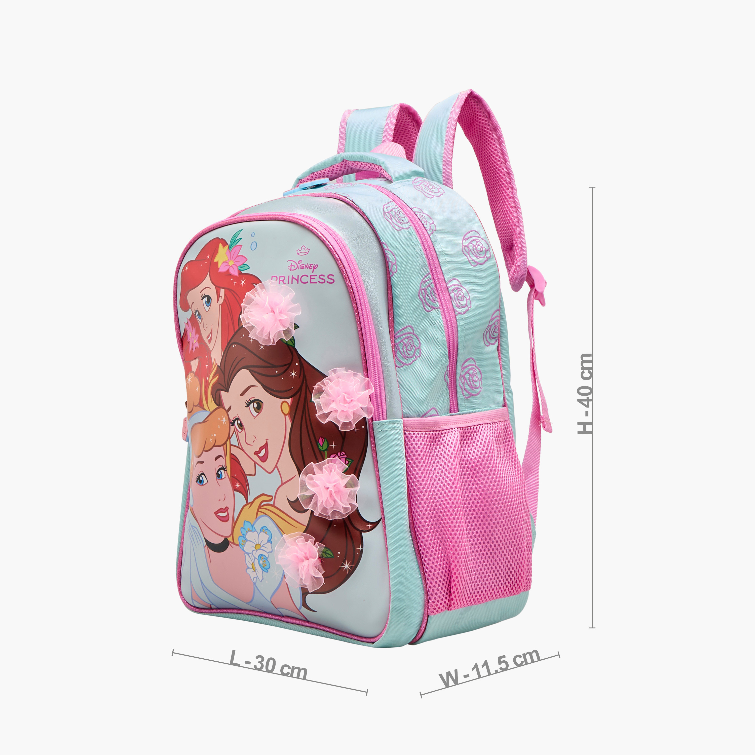 Disney Princess Print Backpack with Adjustable Shoulder Straps and Zip Closure - 16 inches-school-bagsandbackpacks-backpacks-image-4